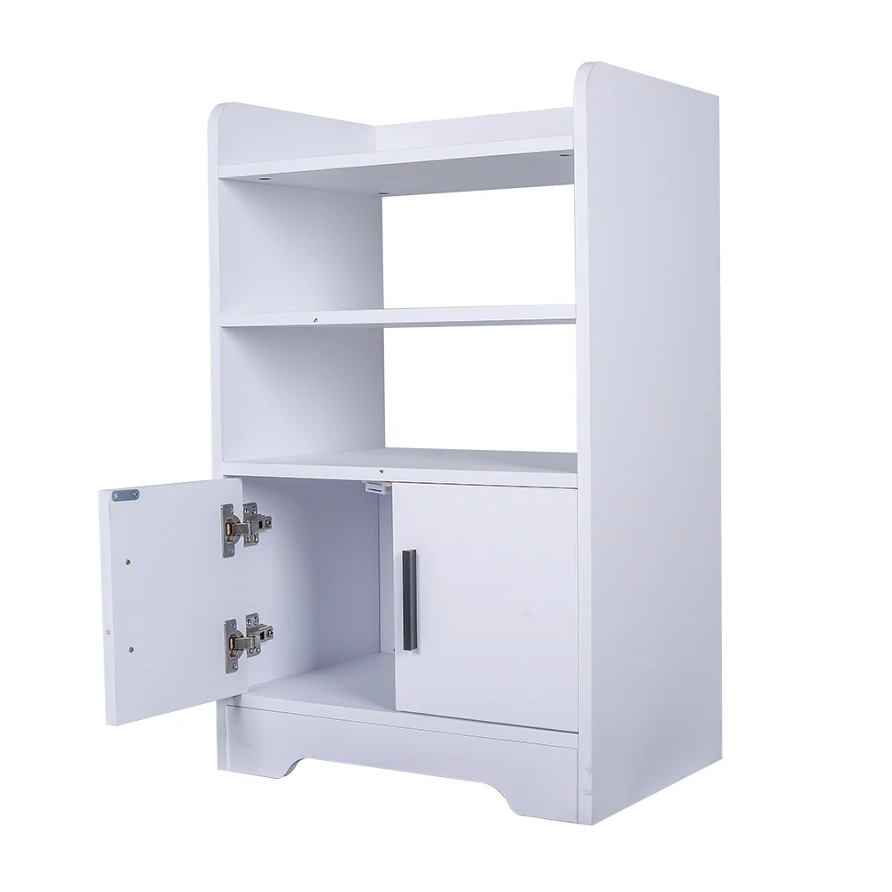 Livingandhome Contemporary Wooden Sideboard Cabinet with Open Storage - Image 4