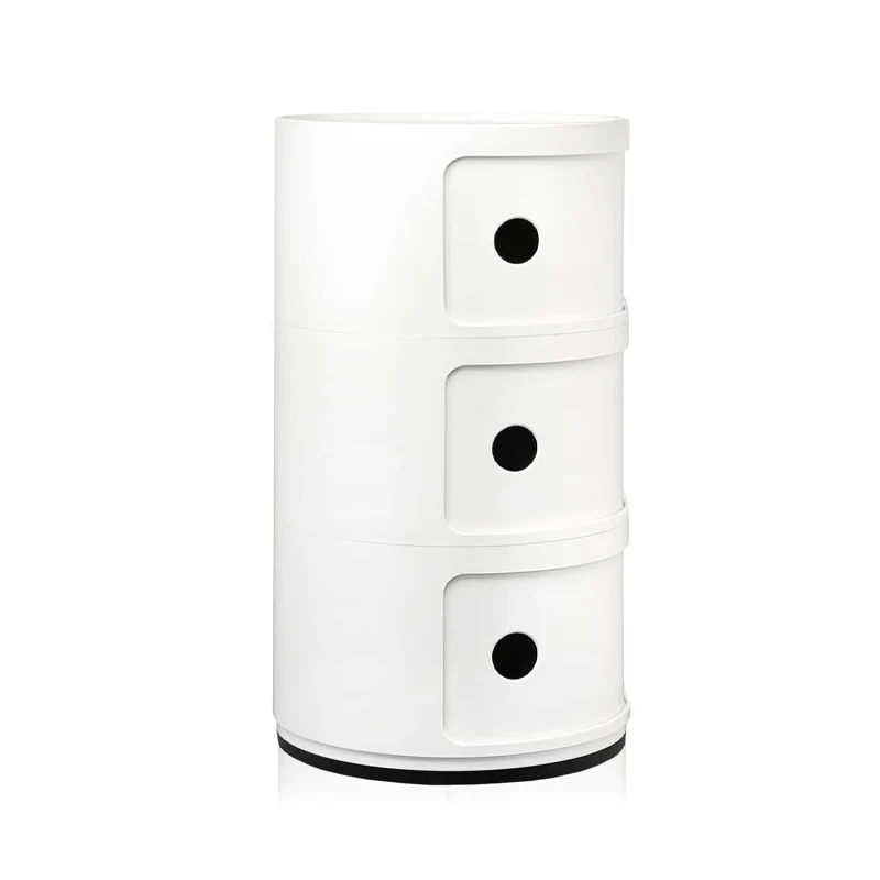 Livingandhome Cylindrical Plastic Storage Drawer Unit - Image 5