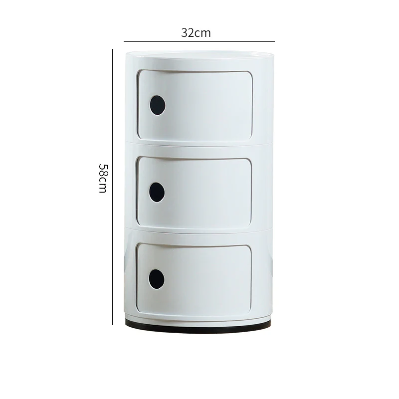 Livingandhome Cylindrical Plastic Storage Drawer Unit - Image 7