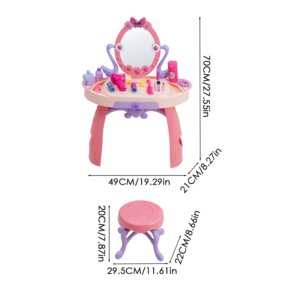 Livingandhome Dressing Table Toy Set With Drawer For Kids - Image 3