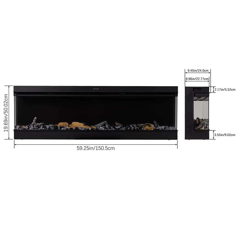 Livingandhome Electric Fireplace With Remote Control - Image 9