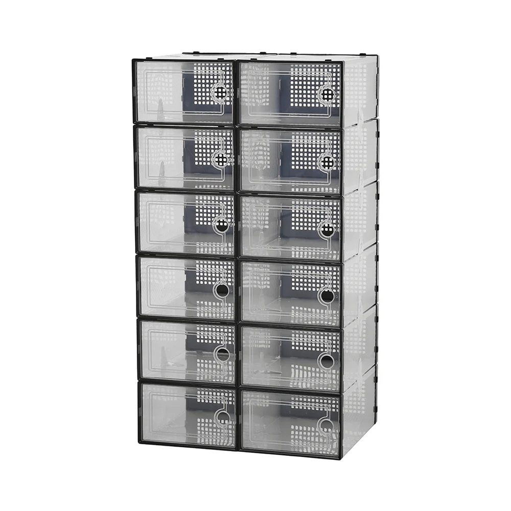 Livingandhome Foldable Stackable Shoe Storage Containers - Image 4