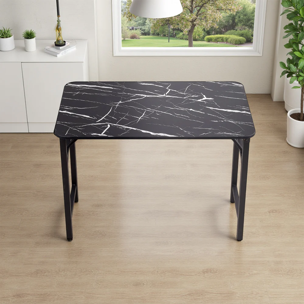 Livingandhome Folding Dining Table with Double Spring Mechanism
