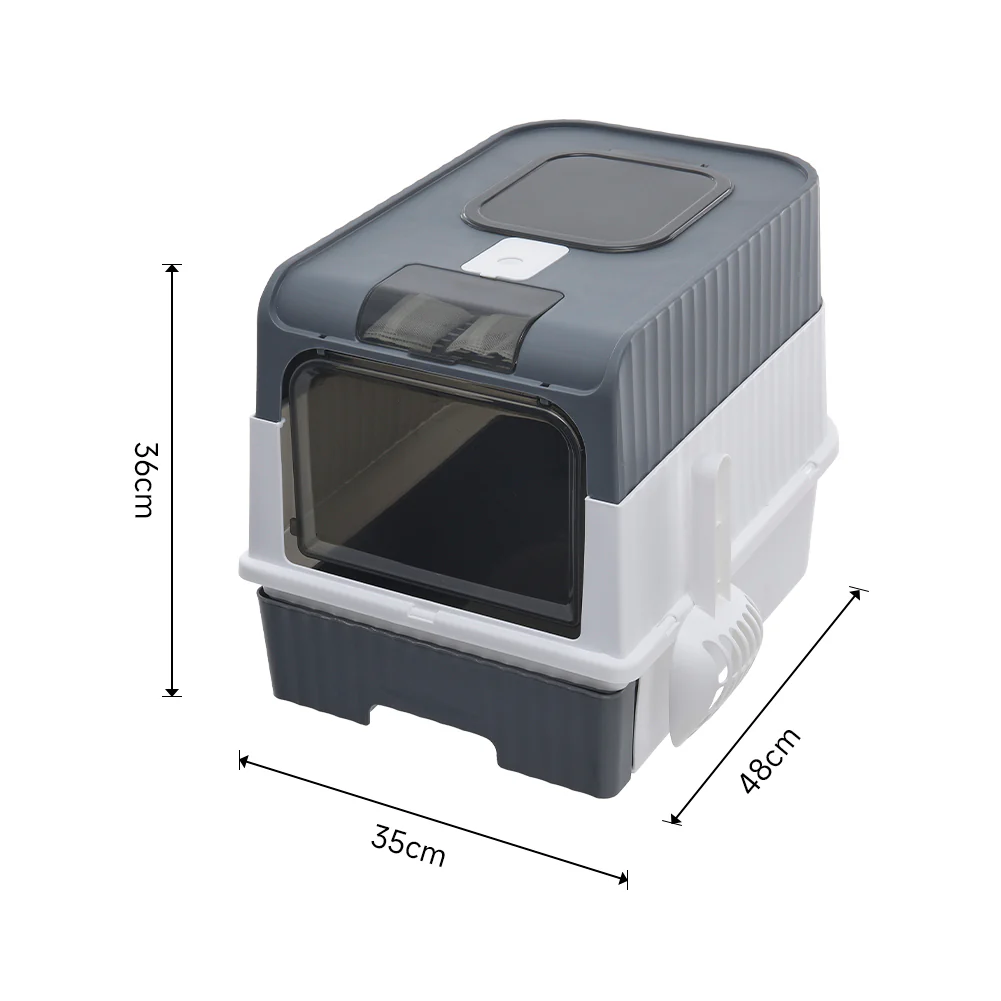 Livingandhome Fully Enclosed Cat Litter Box with UV Sterilization - Image 10