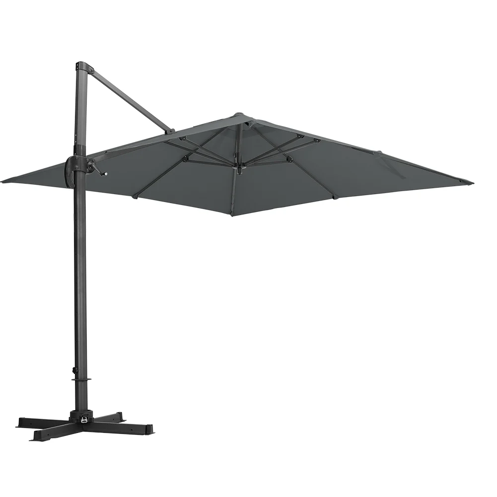 Livingandhome Large Square Canopy Rotating Outdoor Cantilever Parasol - Image 3