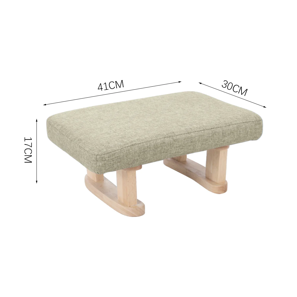 Livingandhome Minimalist Linen Footstool Seat - Image 4