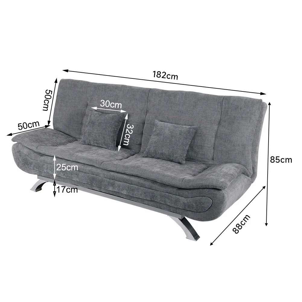 Livingandhome Modern Linen Fabric Sofa Bed - Image 2