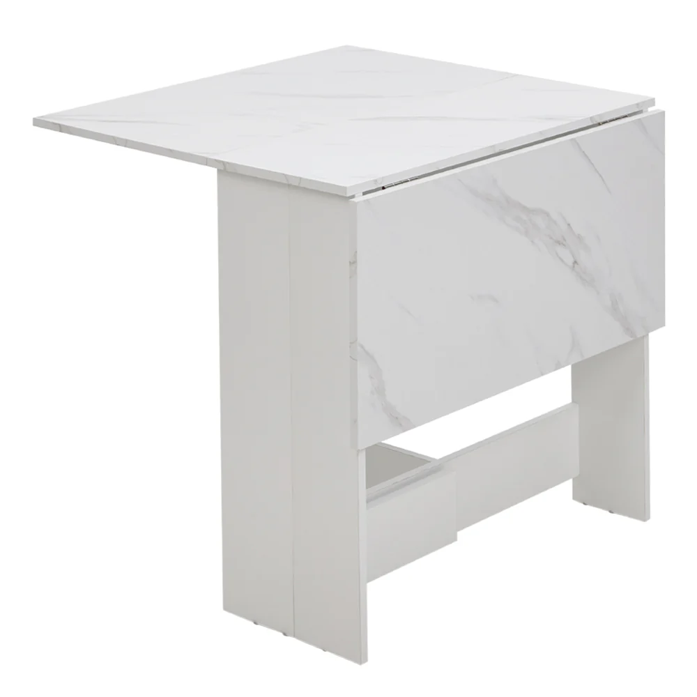 Livingandhome Practical Drop Leaf Wooden Dining Table - Image 2