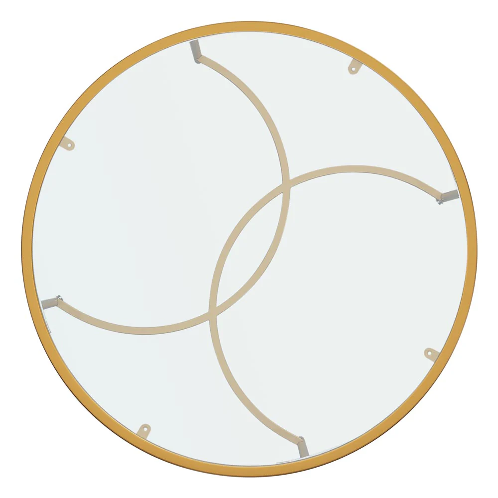 Livingandhome Round Metal Frame Glass Coffee Table - Image 4