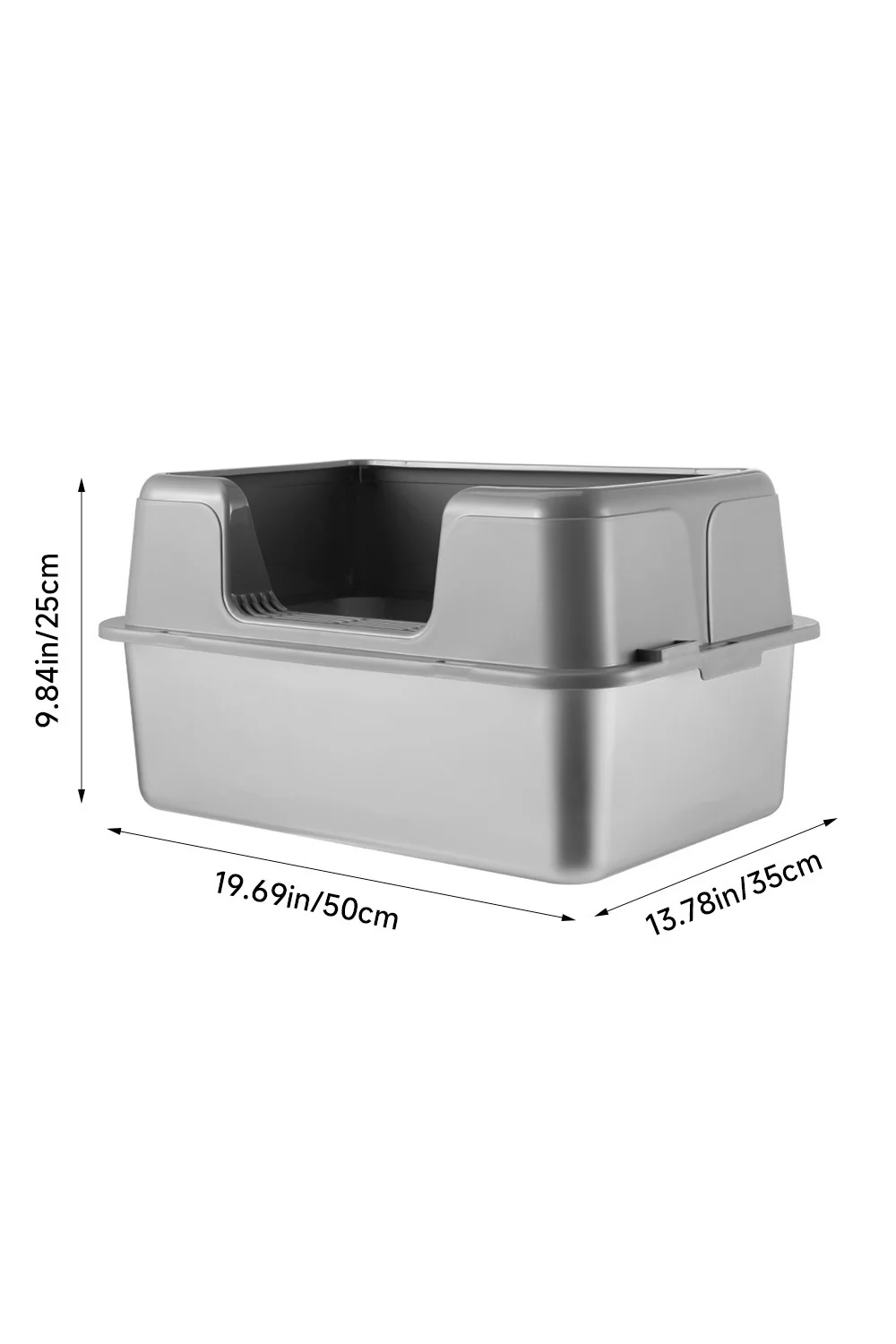 Livingandhome Semi-Closed Anti-Splash Cat Litter Box - Image 11