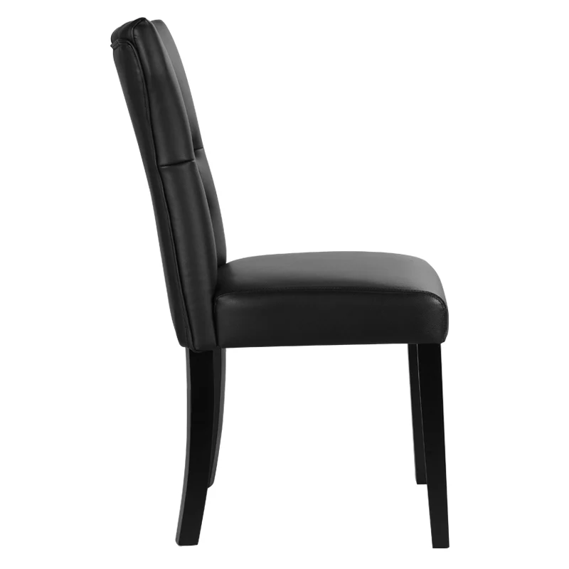 Livingandhome Set of 2 Leather High Backrest Dining Chairs - Image 5