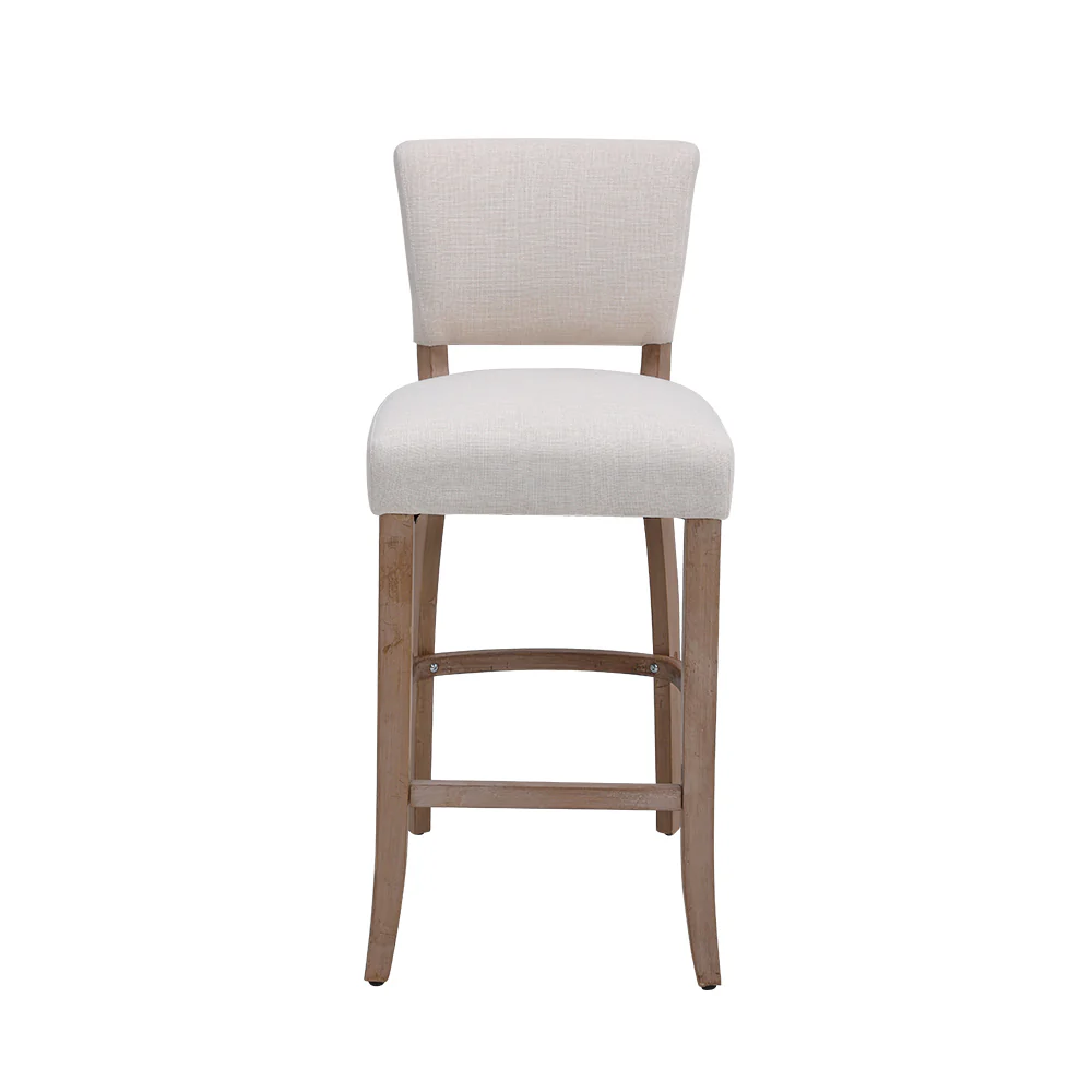 Livingandhome Set of 2 Linen Bar Stool Bar Height for Kitchen Island Cafe - Image 7