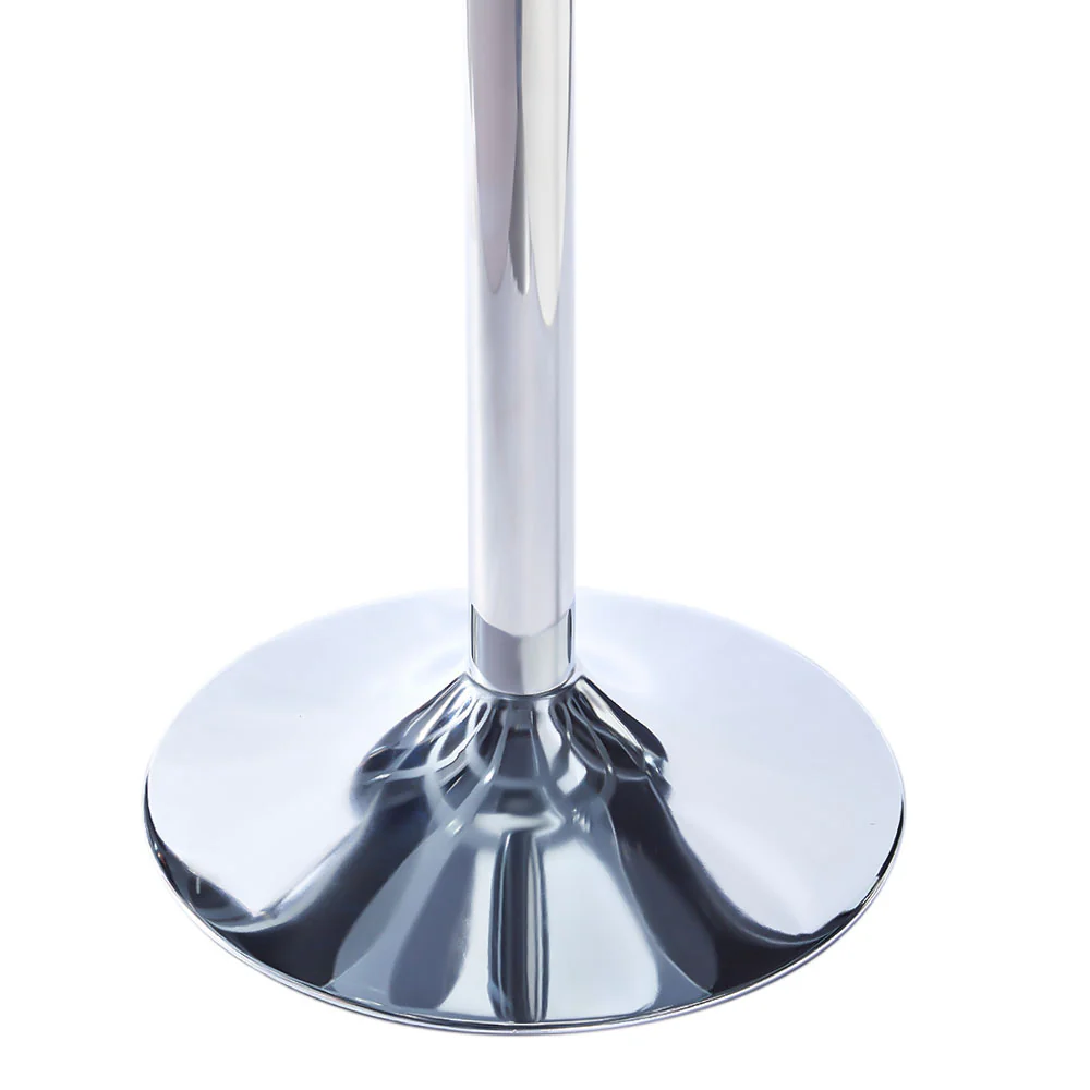 Livingandhome Small Round Clear Glass Top Dining Table with Pedestal Base - Image 4