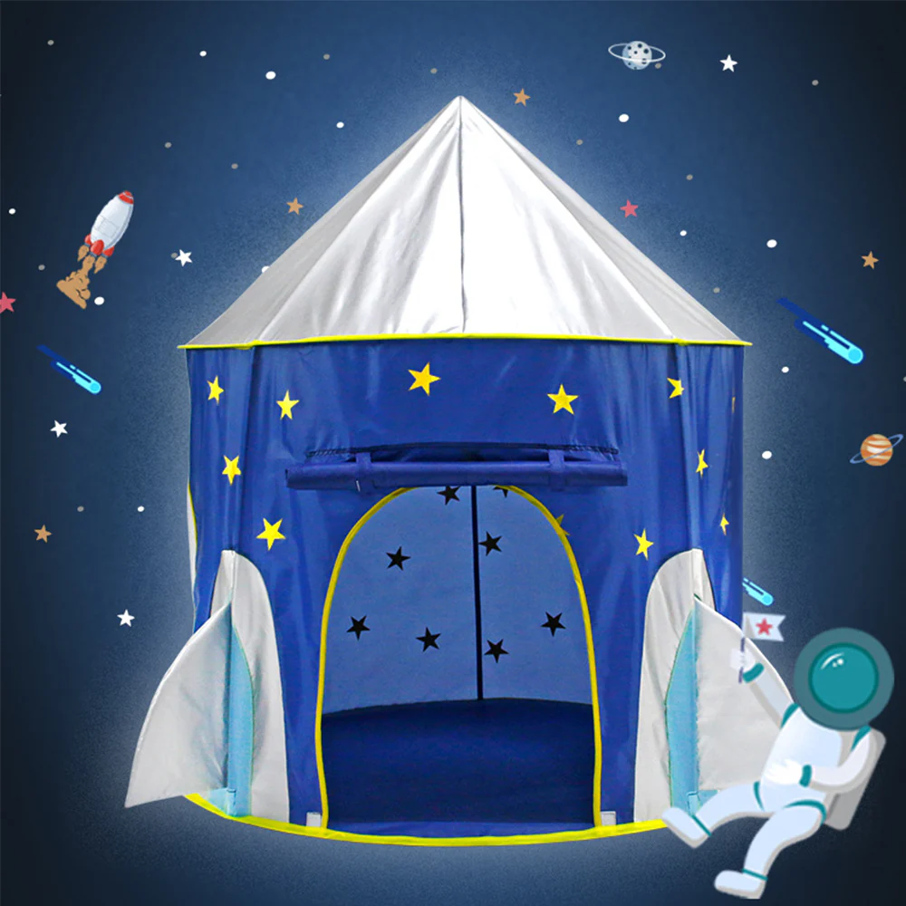 Livingandhome Spaceship Home Kids Playhouse Tent for Boys - Image 3