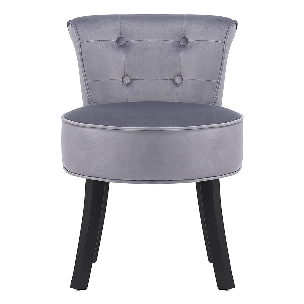 Livingandhome Velvet Vanity Stool With Thick Cushion - Image 5