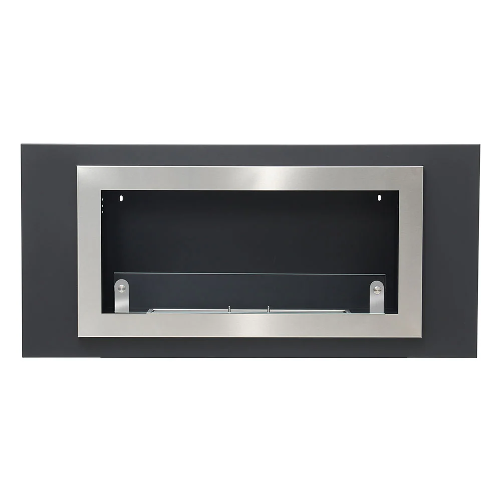 Livingandhome Wall Mount Rectangular Ethanol Fireplace Stainless Steel Heater - Image 3