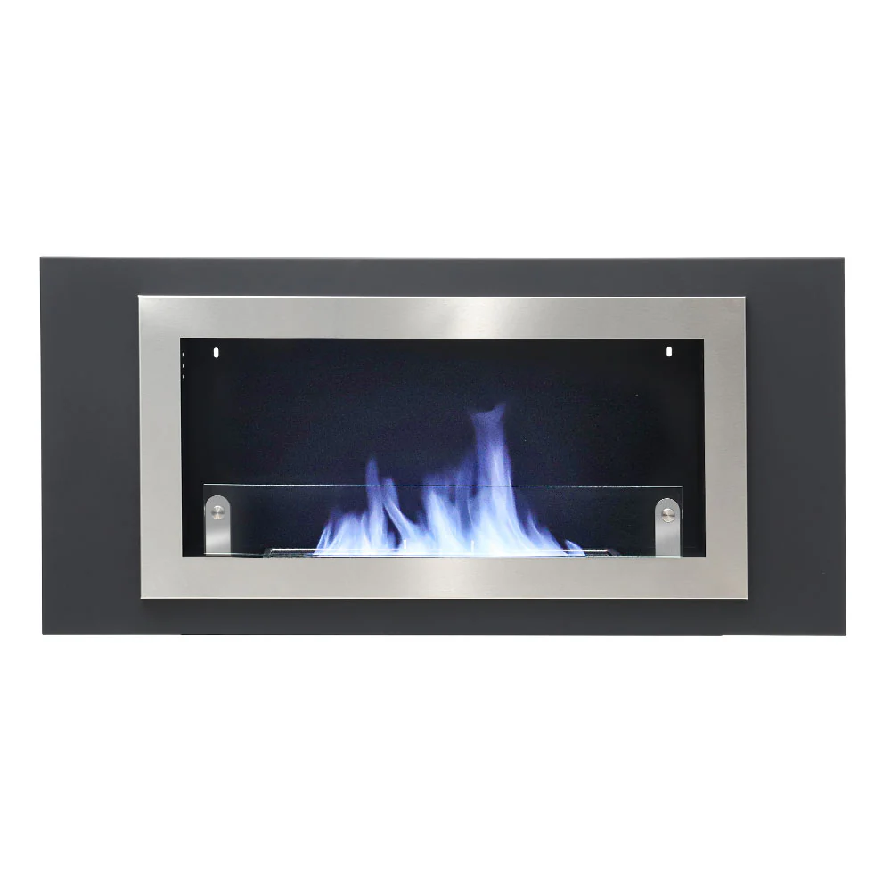 Livingandhome Wall Mount Rectangular Ethanol Fireplace Stainless Steel Heater - Image 4