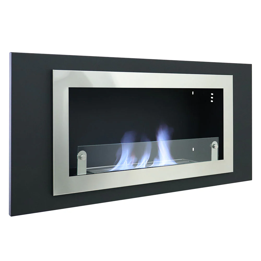 Livingandhome Wall Mount Rectangular Ethanol Fireplace Stainless Steel Heater - Image 5