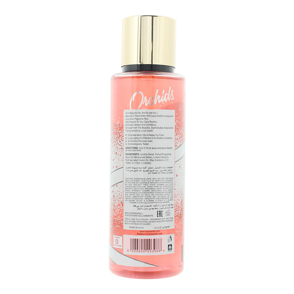 Louis Cardin Orchid Body Mist 250ml - Image 2