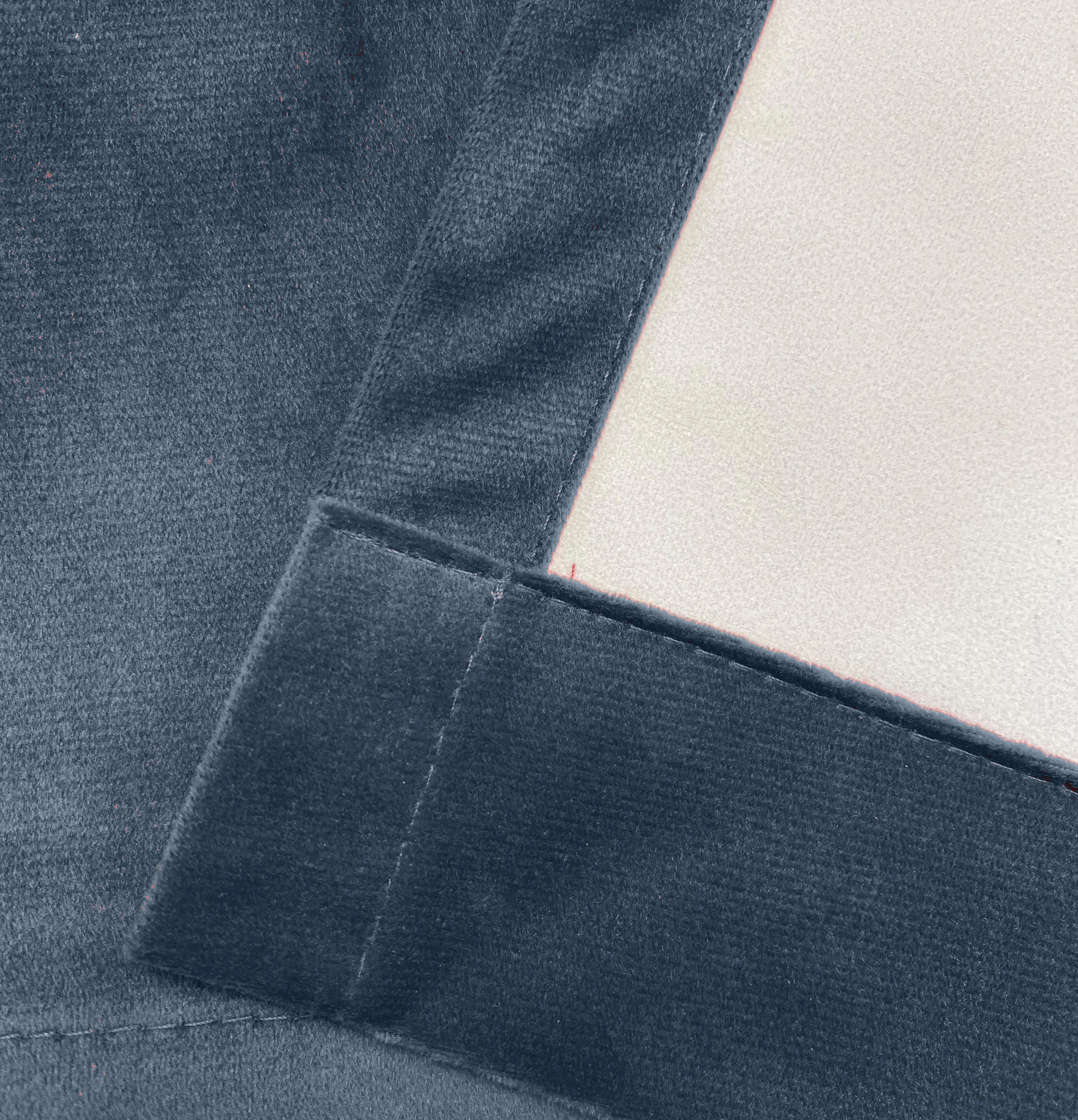 Luxury Enhanced Living Navy Velvet, Supersoft, 100% Blackout, Thermal Curtains with Tape Top - Pair - Image 5