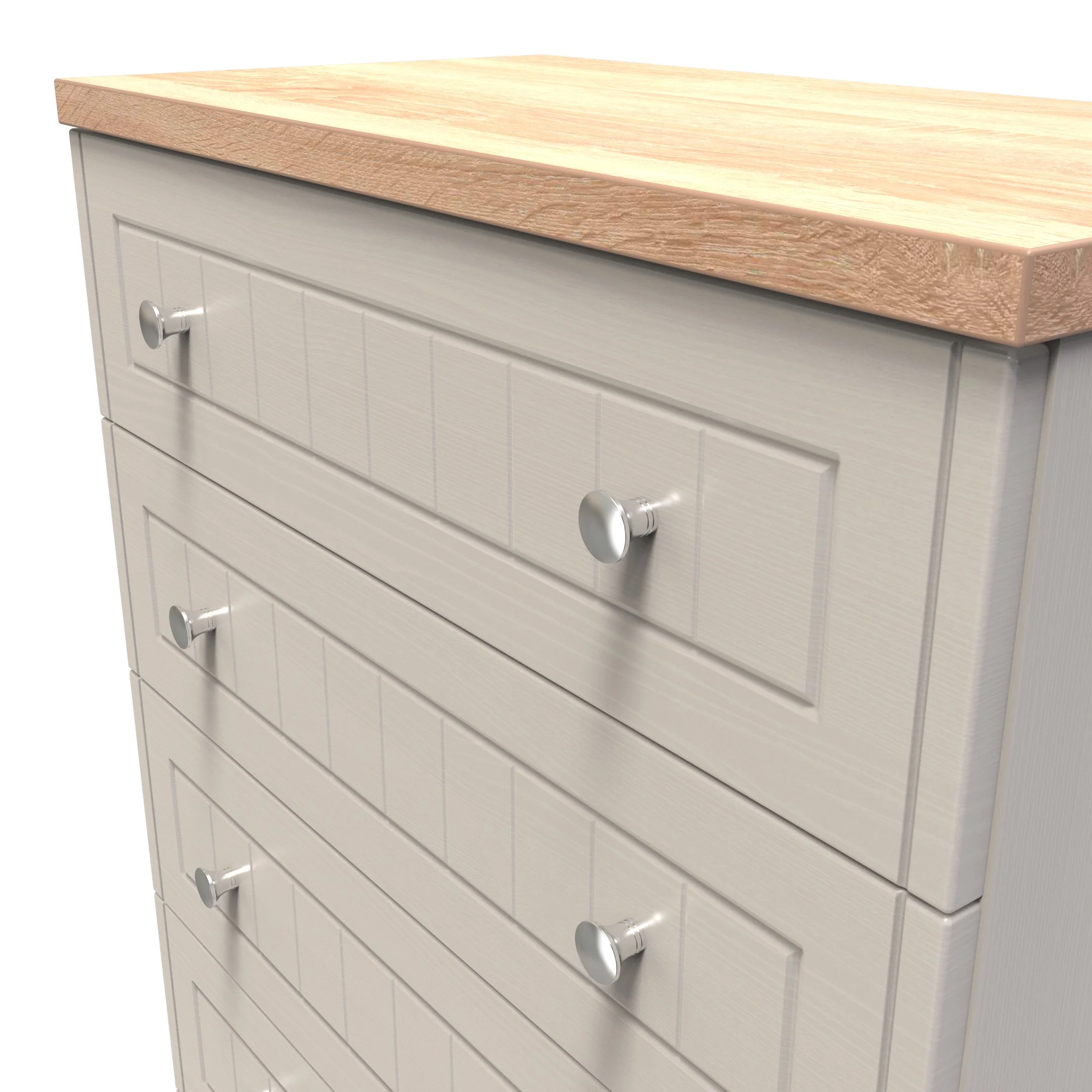 Lynton Ready Assembled 5 Drawer Chest In Kashmir Ash & Bardolino Oak - Image 4