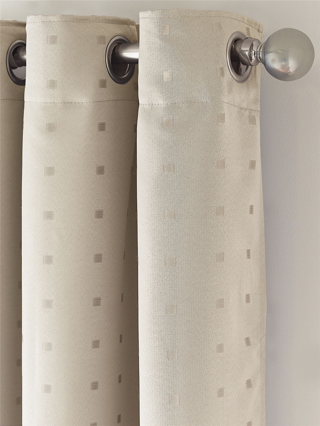 Madison Dobby Square Lined Ring Top Curtains