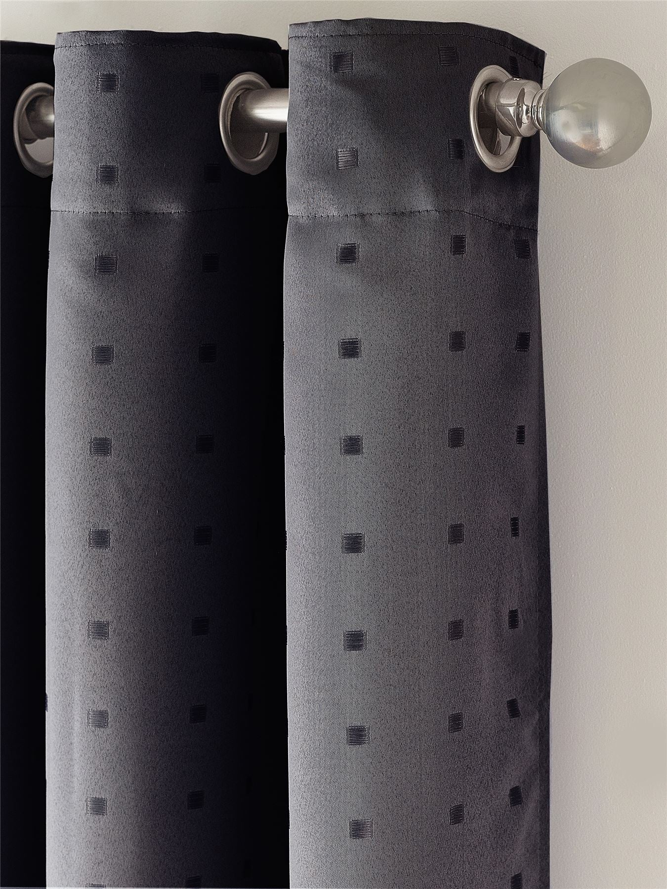 Madison Dobby Square Lined Ring Top Curtains