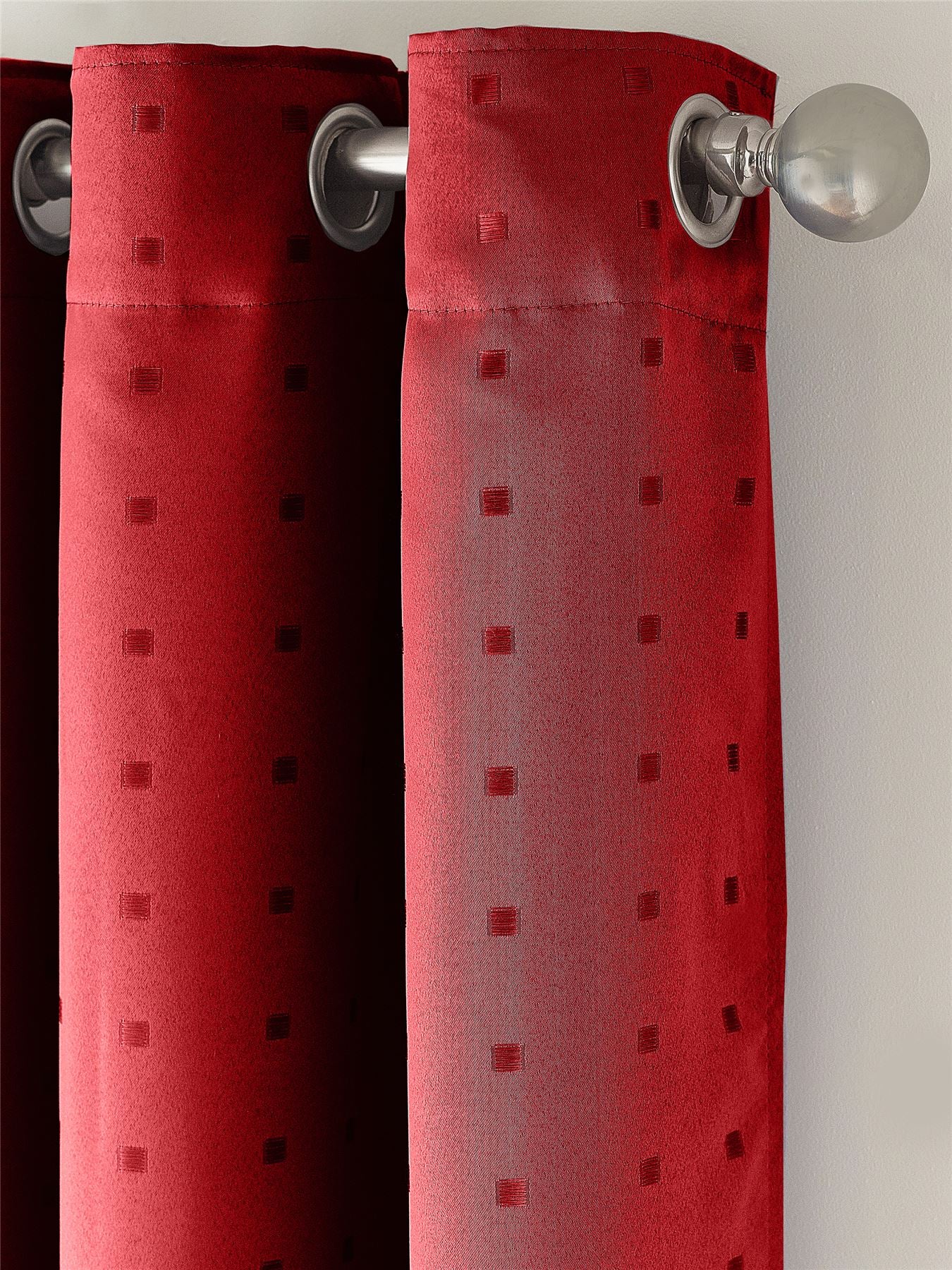 Madison Dobby Square Lined Ring Top Curtains