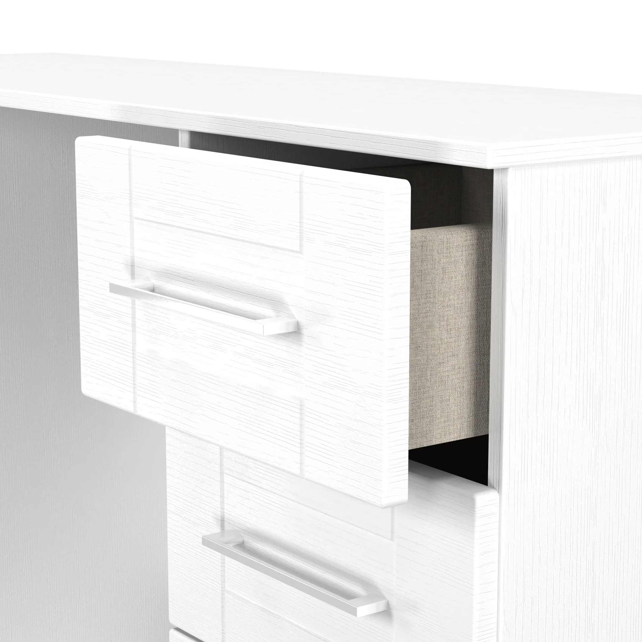 Malton Ready Assembled Double Pedestal Desk in White Ash - Image 6