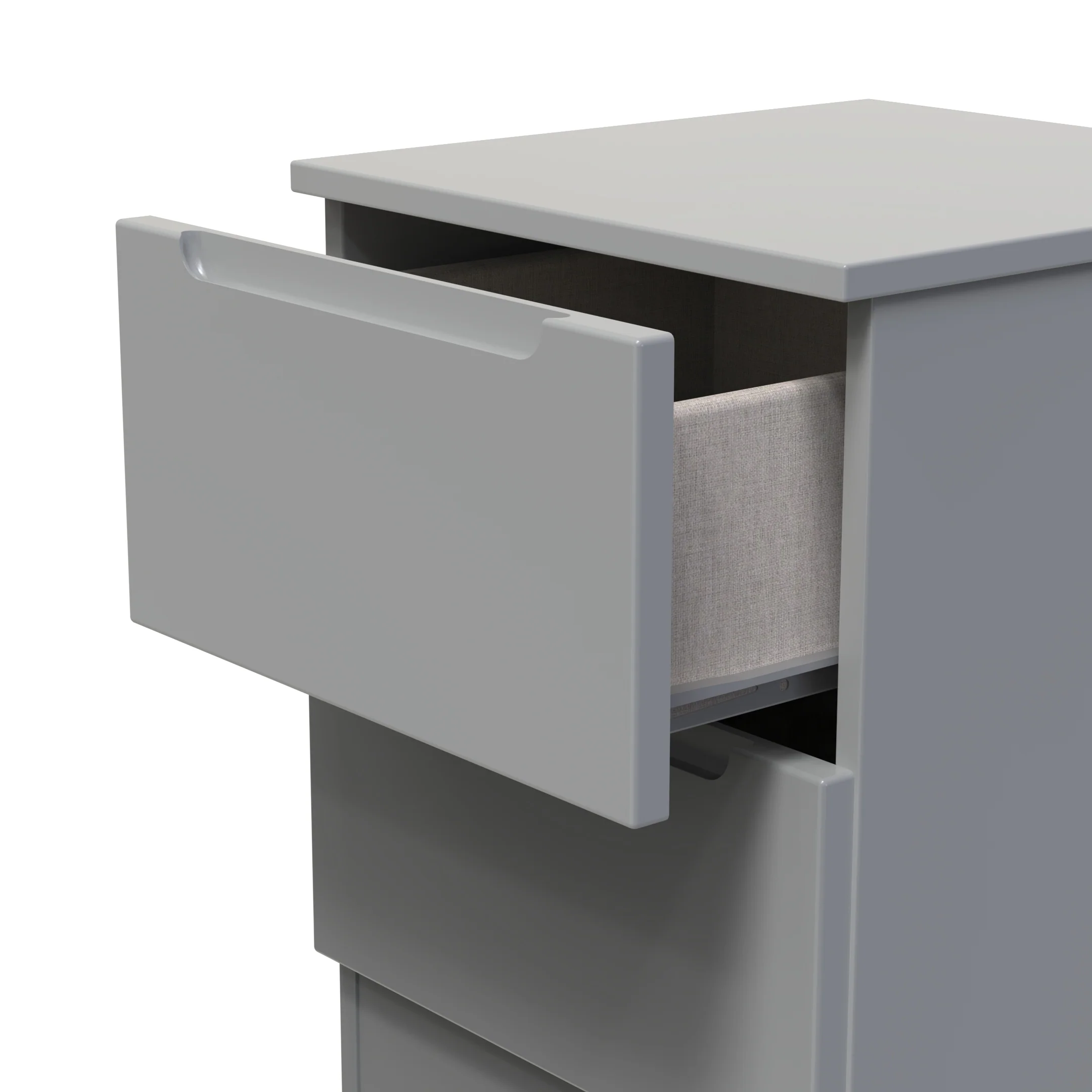 Milan 2 Drawer Bedside in Dusk Grey - Ready Assembled - Image 6
