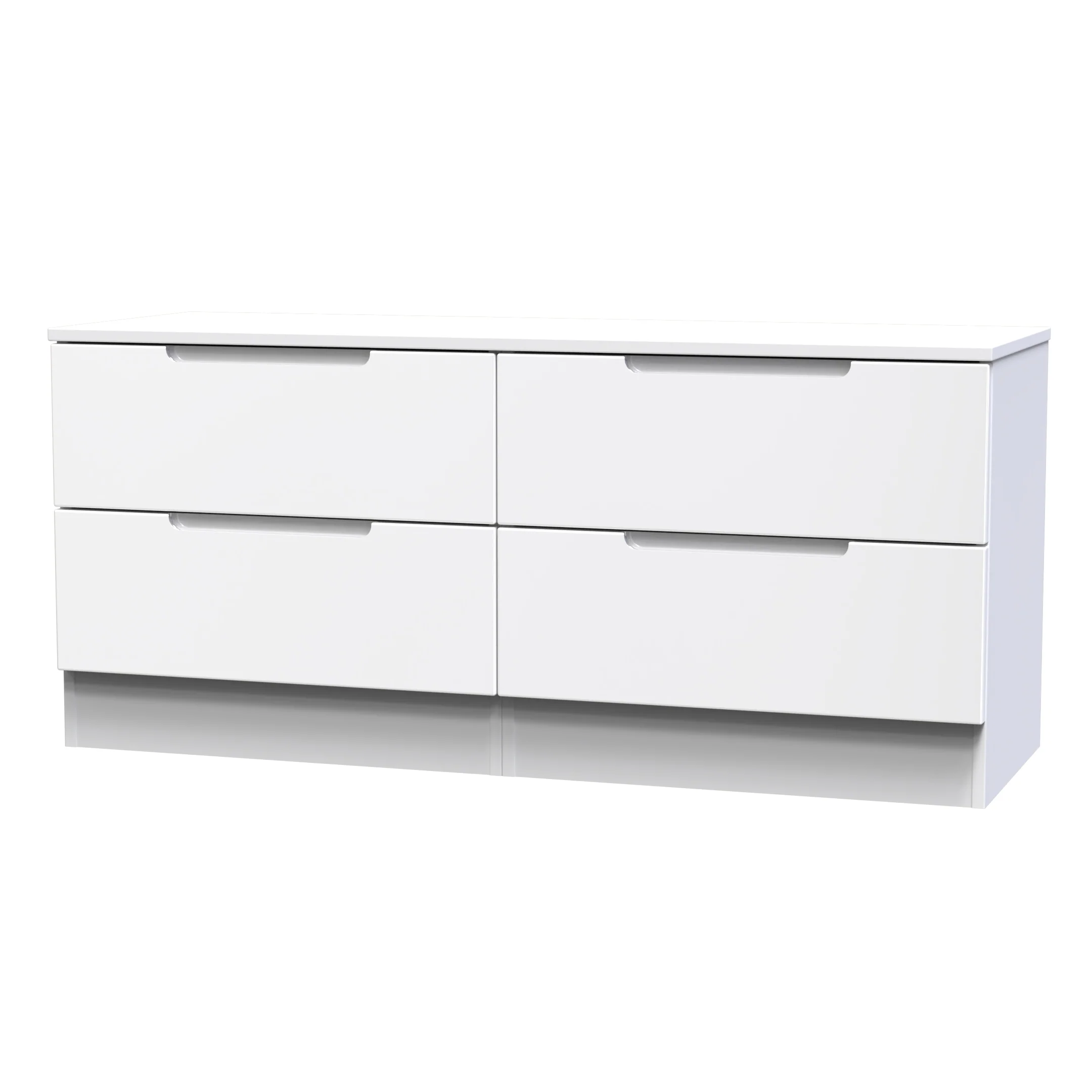 Milan 4 Drawer Bed Box in White Gloss & White - Ready Assembled - Image 4