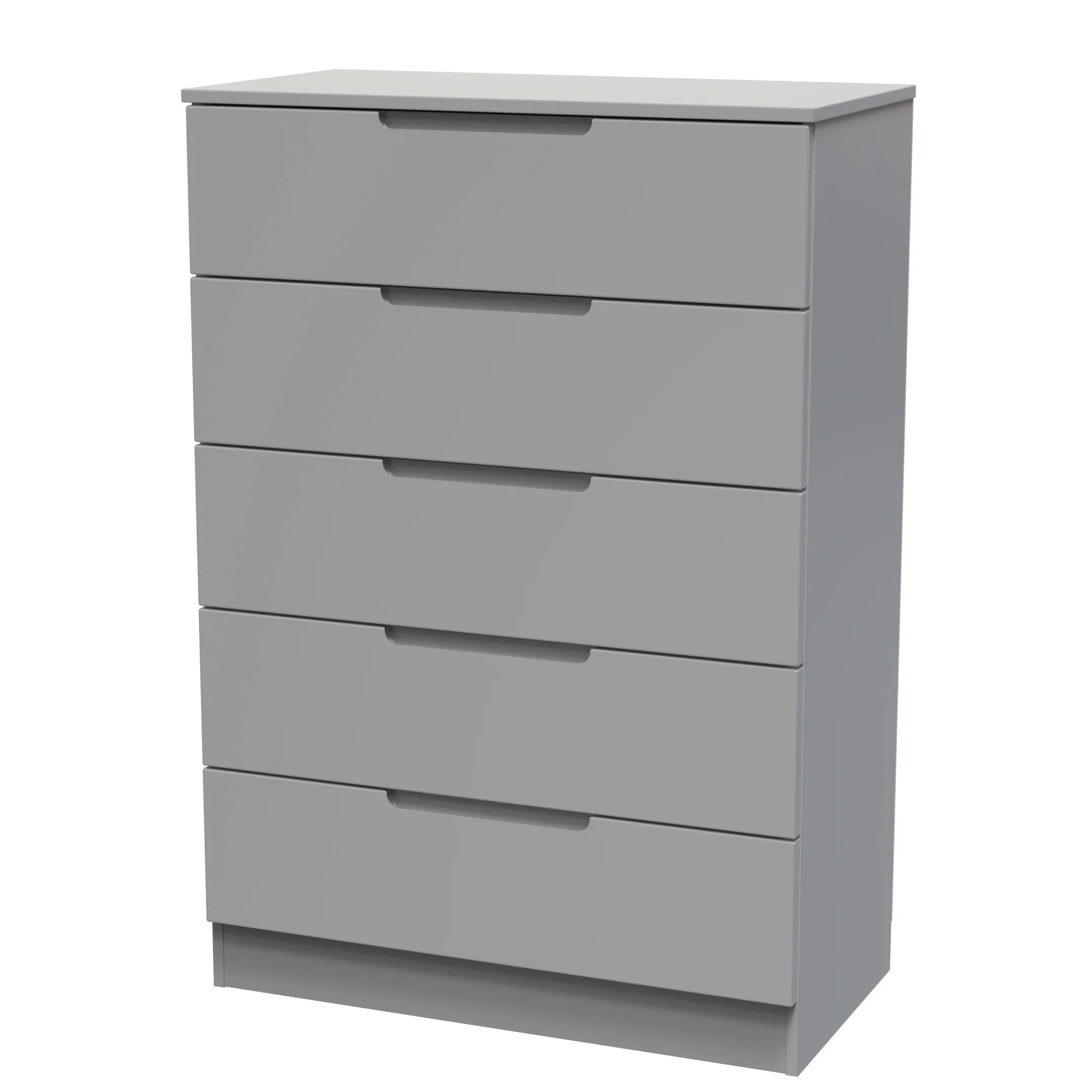Milan 5 Drawer Chest in Dusk Grey - Ready Assembled - Image 4