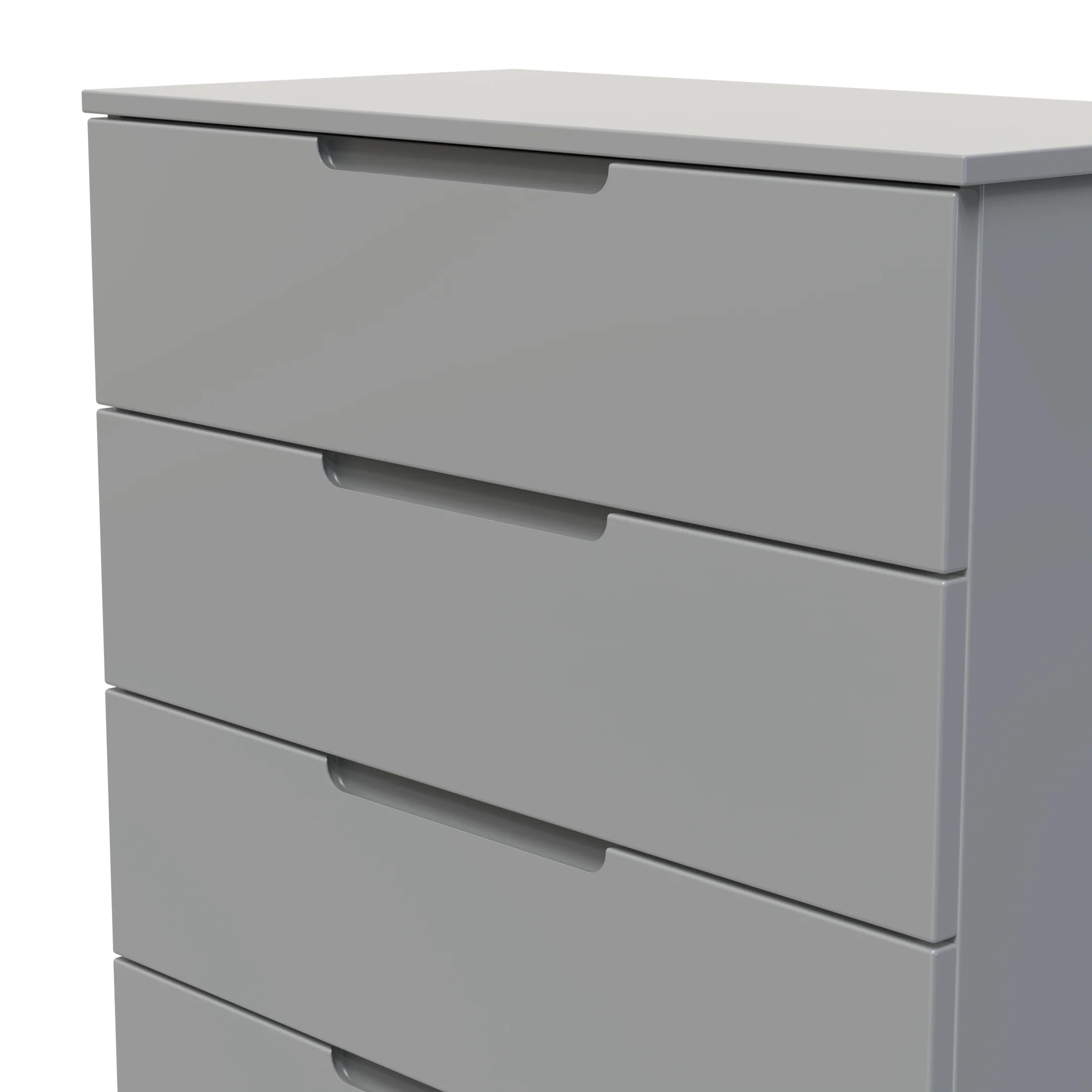 Milan 5 Drawer Chest in Dusk Grey - Ready Assembled - Image 5