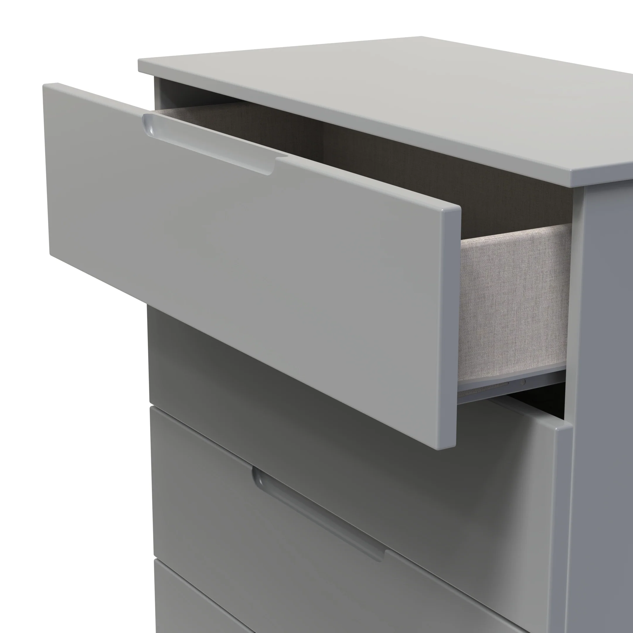 Milan 5 Drawer Chest in Dusk Grey - Ready Assembled - Image 6