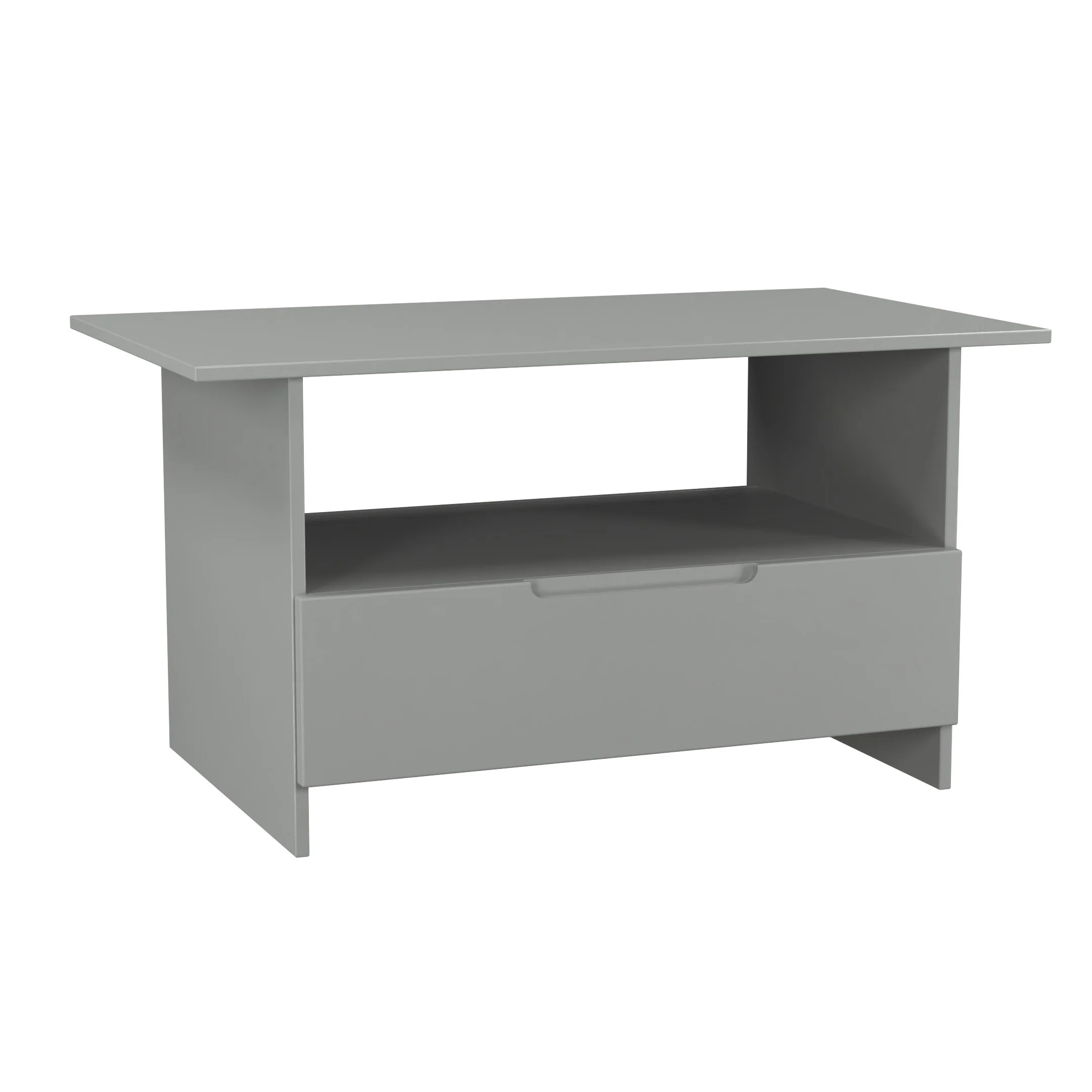 Milan Bottom Drawer Coffee Table in Dusk Grey - Ready Assembled - Image 7