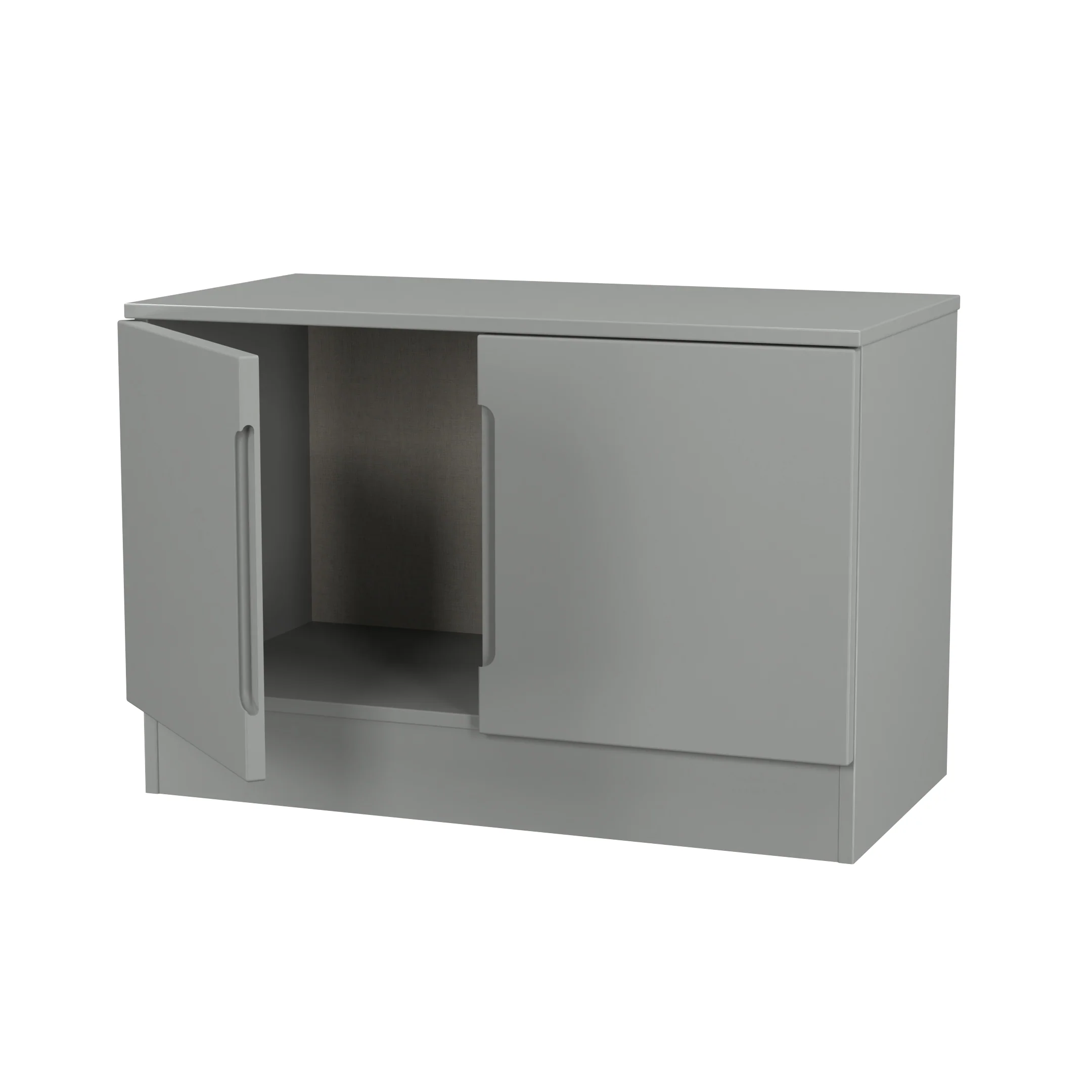 Milan Compact 2 Door TV & Media Unit in Dusk Grey - Ready Assembled - Image 6
