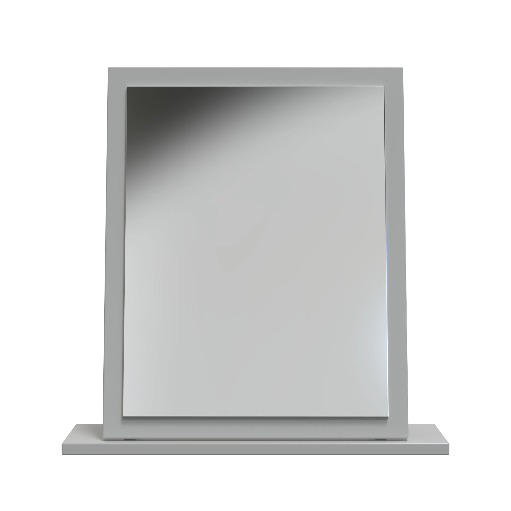 Milan Small Mirror in Grey Gloss & Grey Oak - Ready Assembled - Image 2