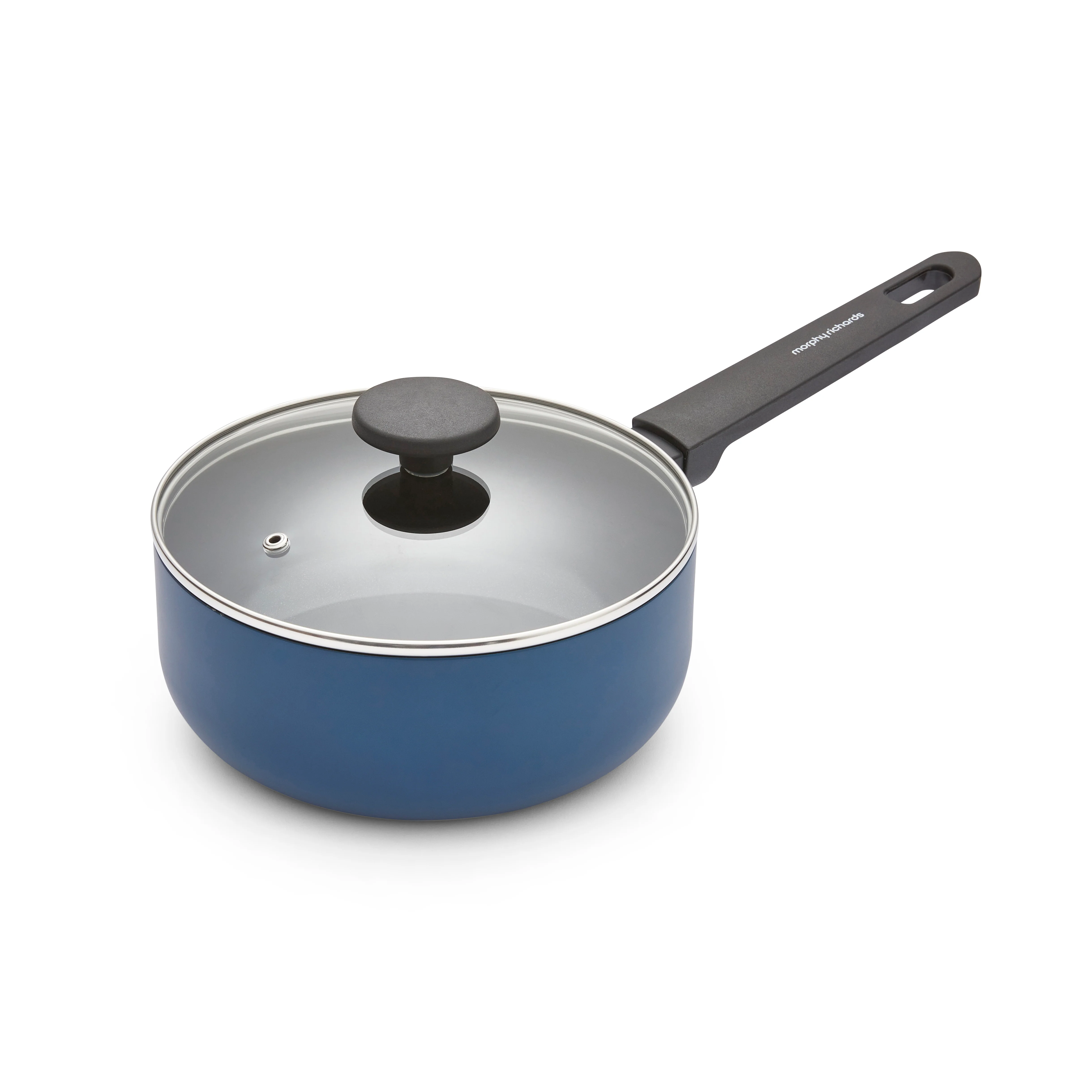 Morphy Richards 5 Piece Recycled Aluminium Saucepan Set - Blue - Image 6
