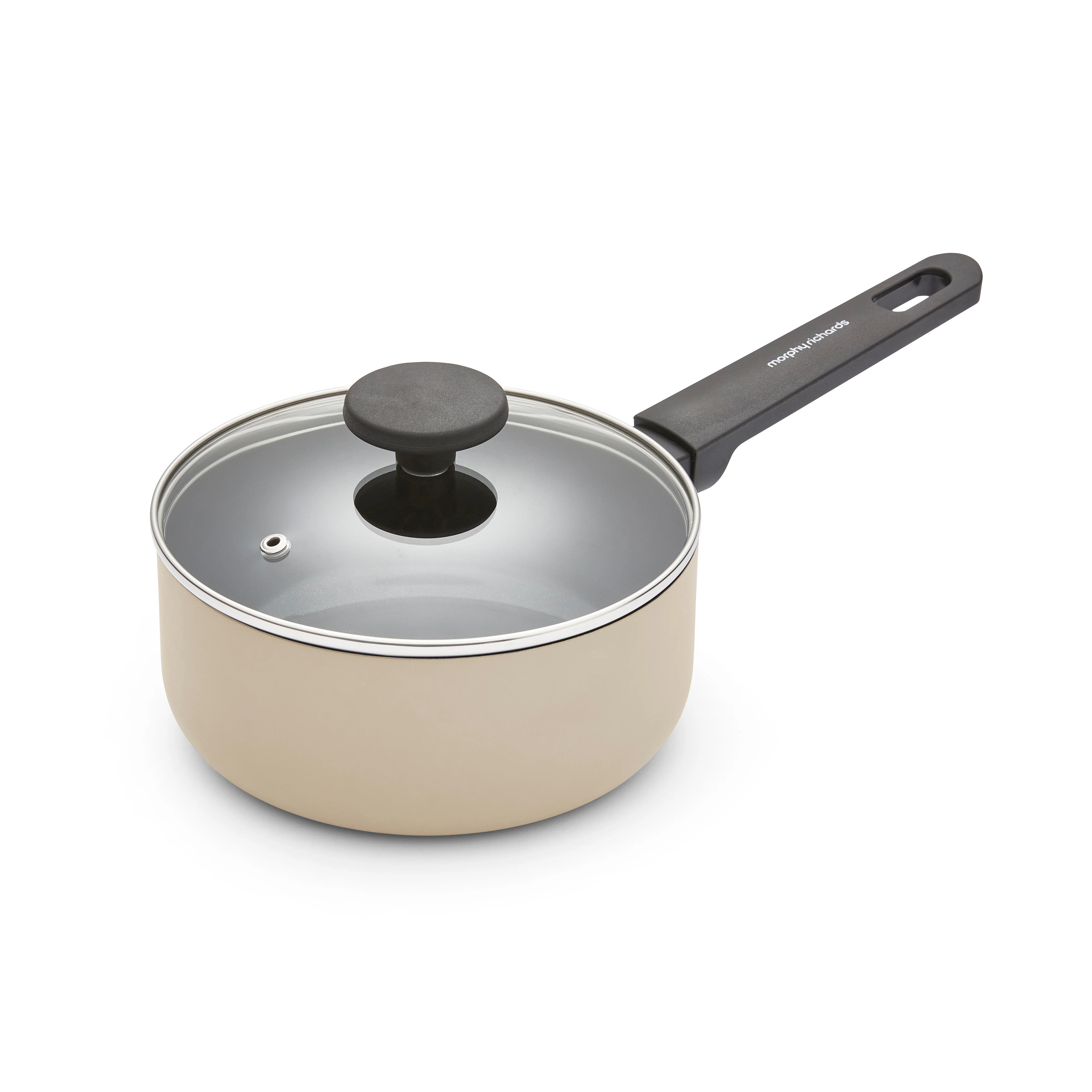 Morphy Richards 5 Piece Recycled Aluminium Saucepan Set - Cream - Image 4
