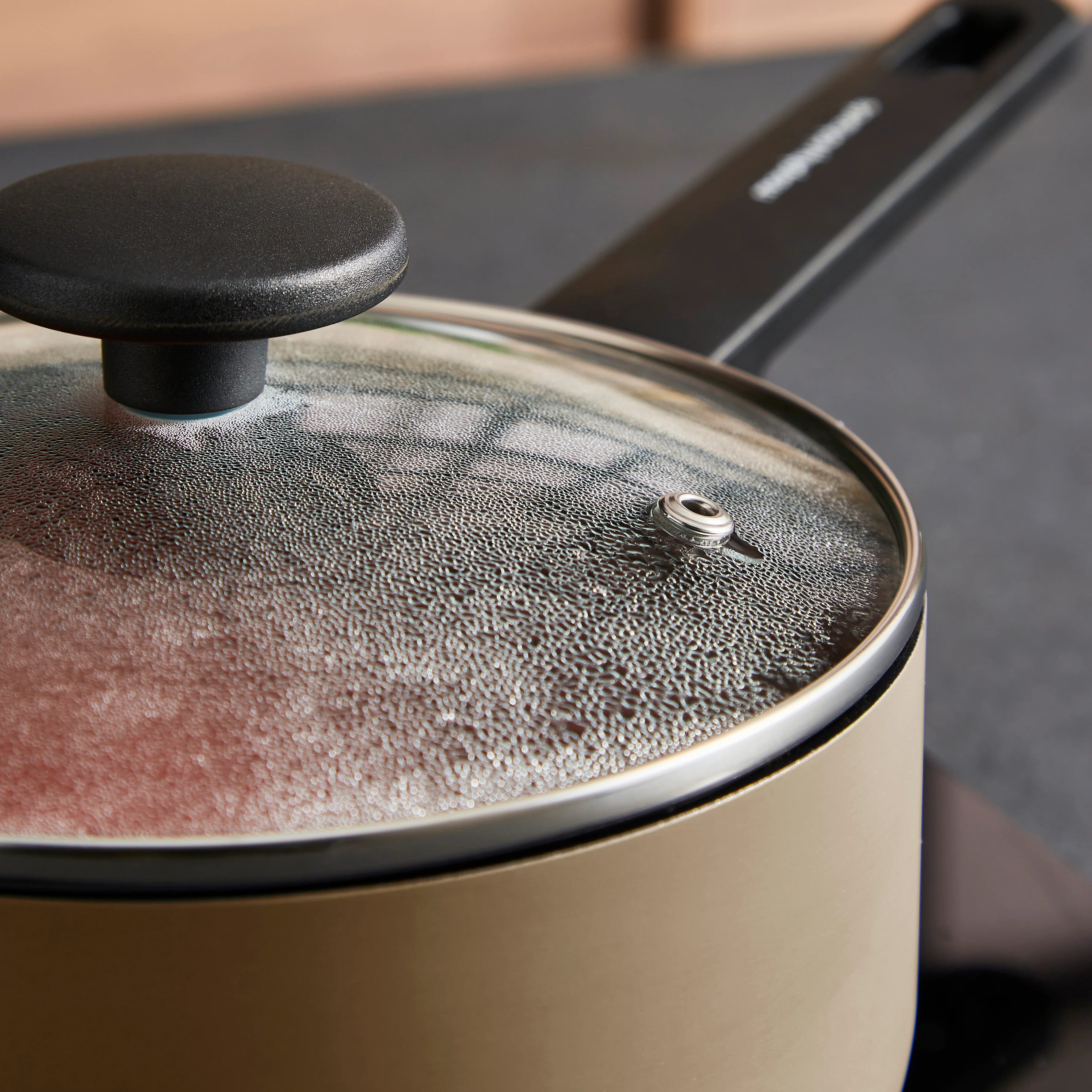 Morphy Richards 5 Piece Recycled Aluminium Saucepan Set - Cream - Image 9