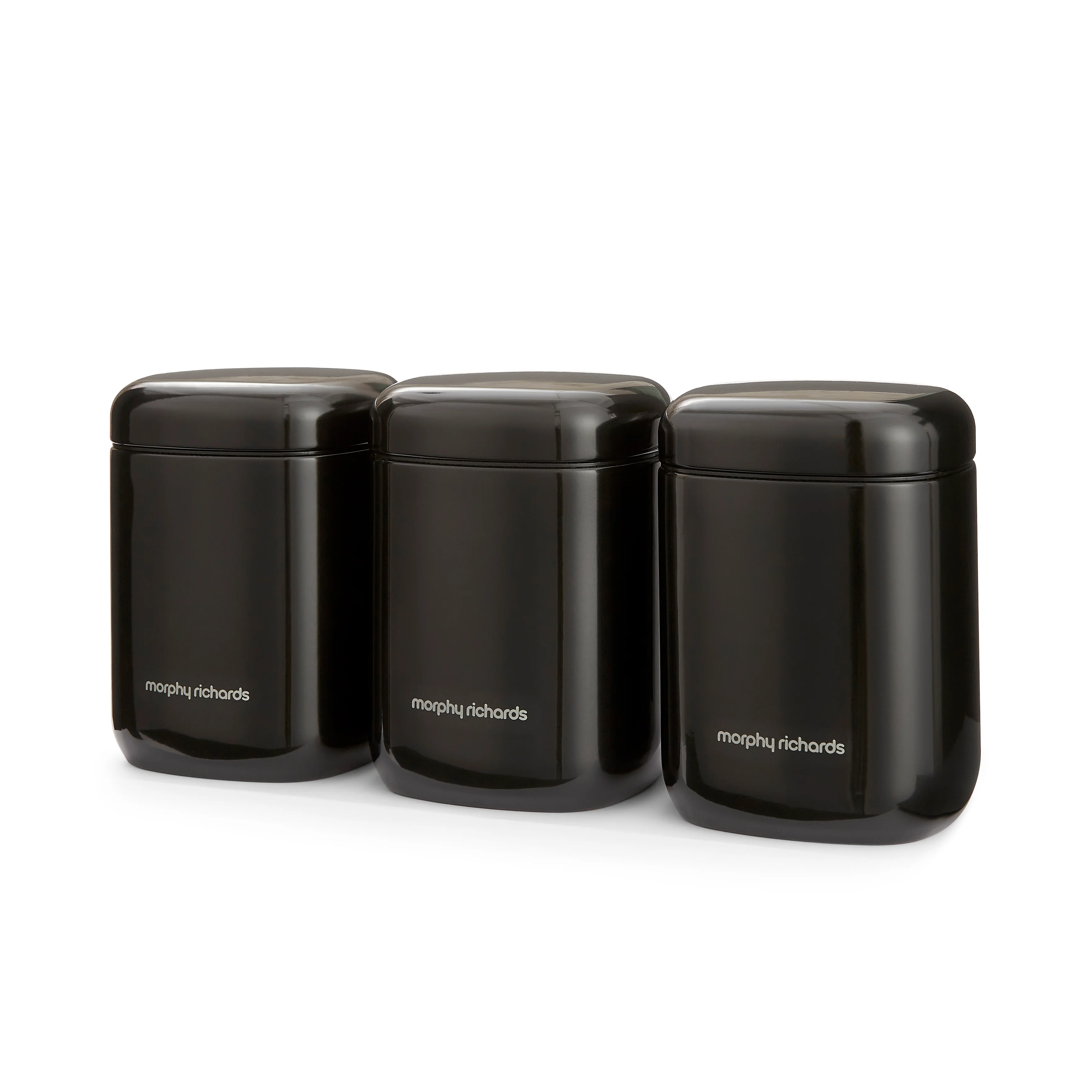 Morphy Richards Equip 3 Storage Canisters Set - Black - Image 5
