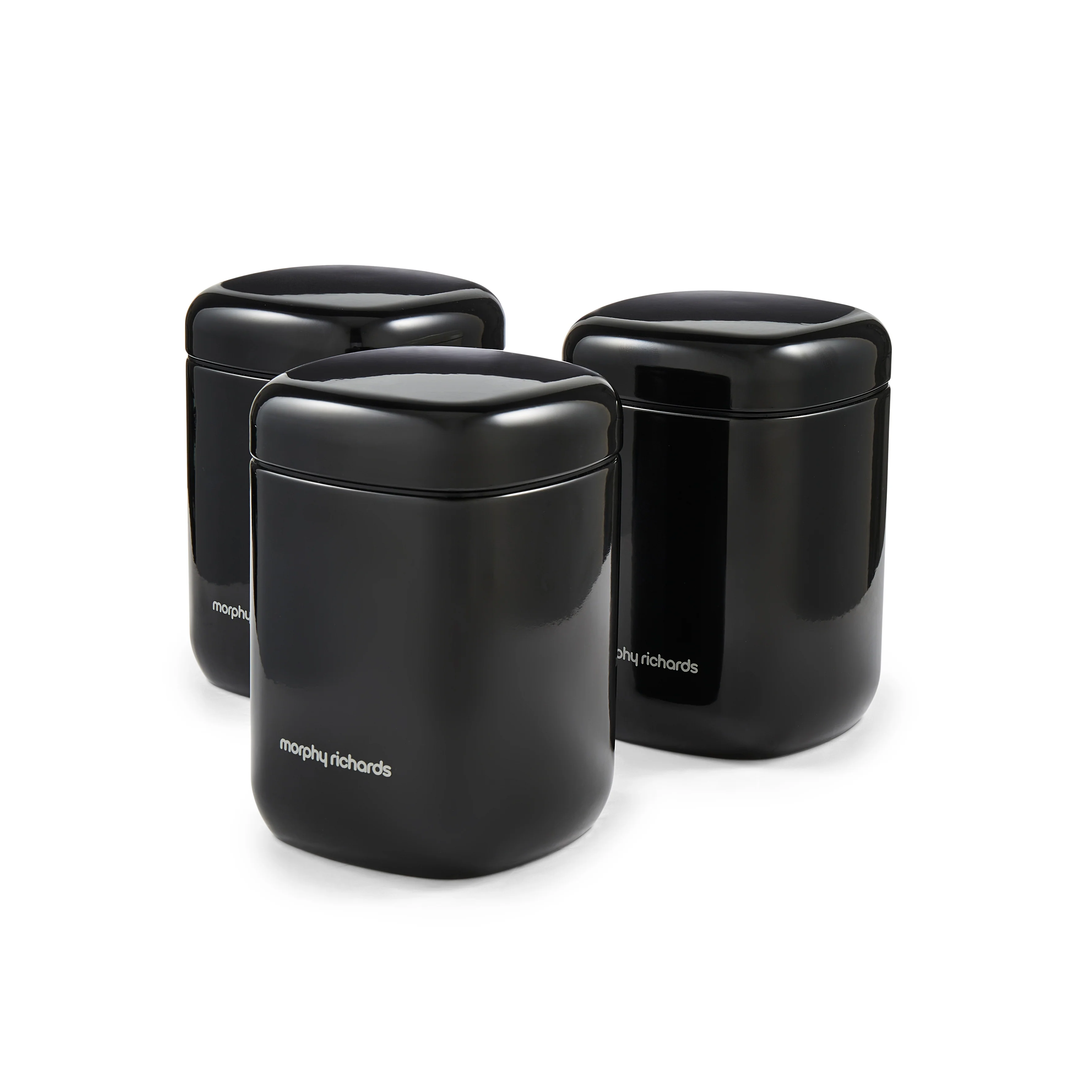 Morphy Richards Equip 3 Storage Canisters Set - Black - Image 6
