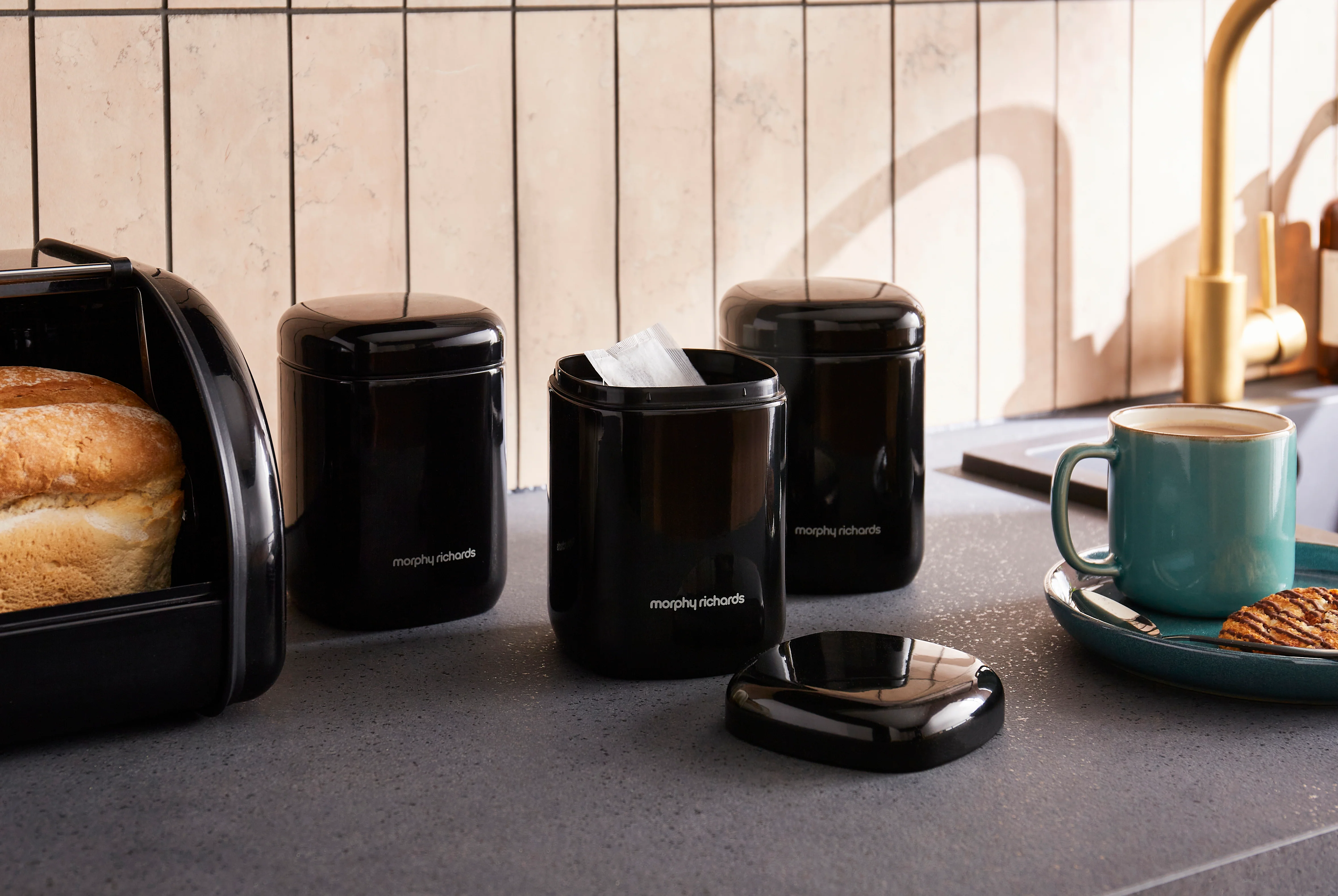 Morphy Richards Equip 3 Storage Canisters Set - Black - Image 7