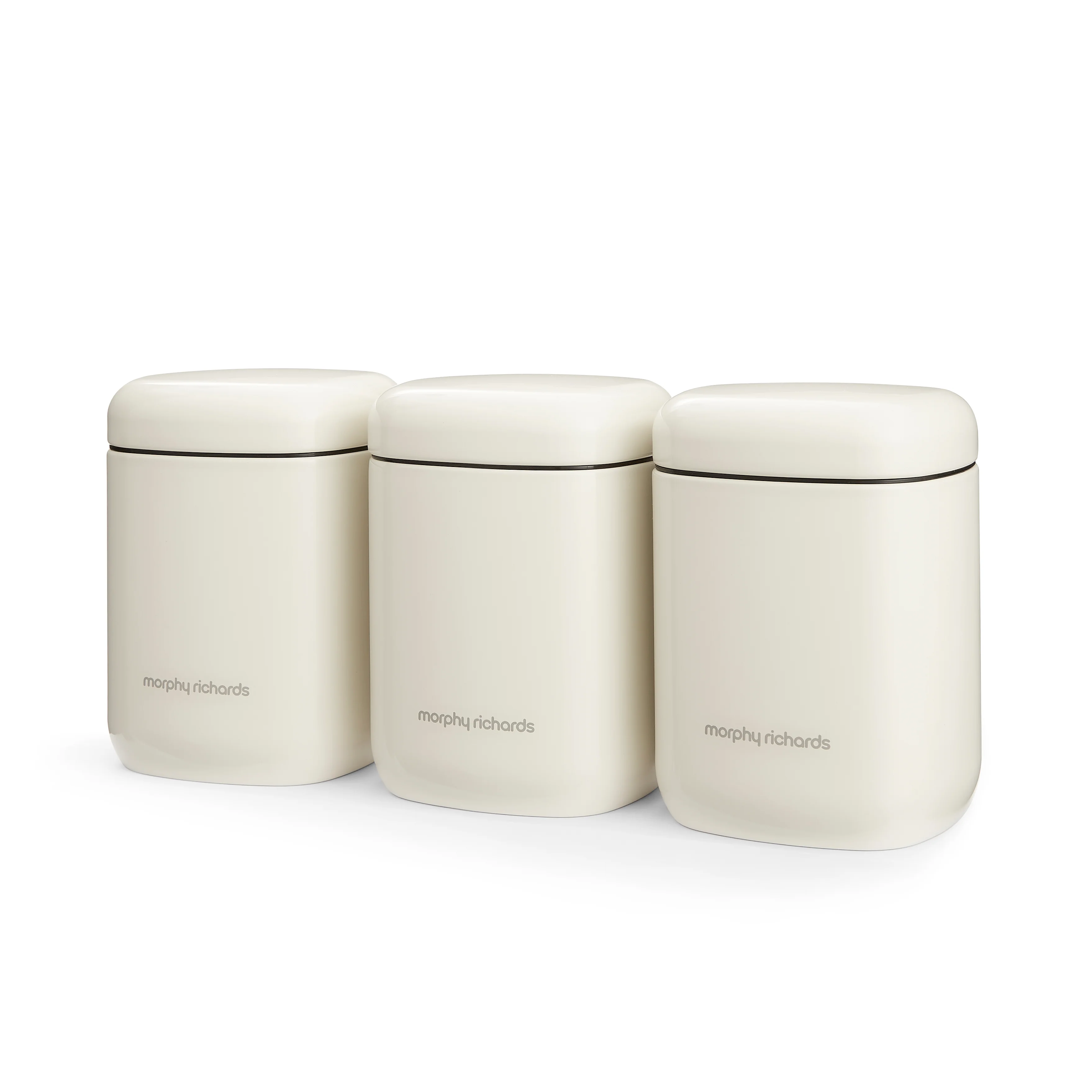 Morphy Richards Equip 3 Storage Canisters Set - Cream