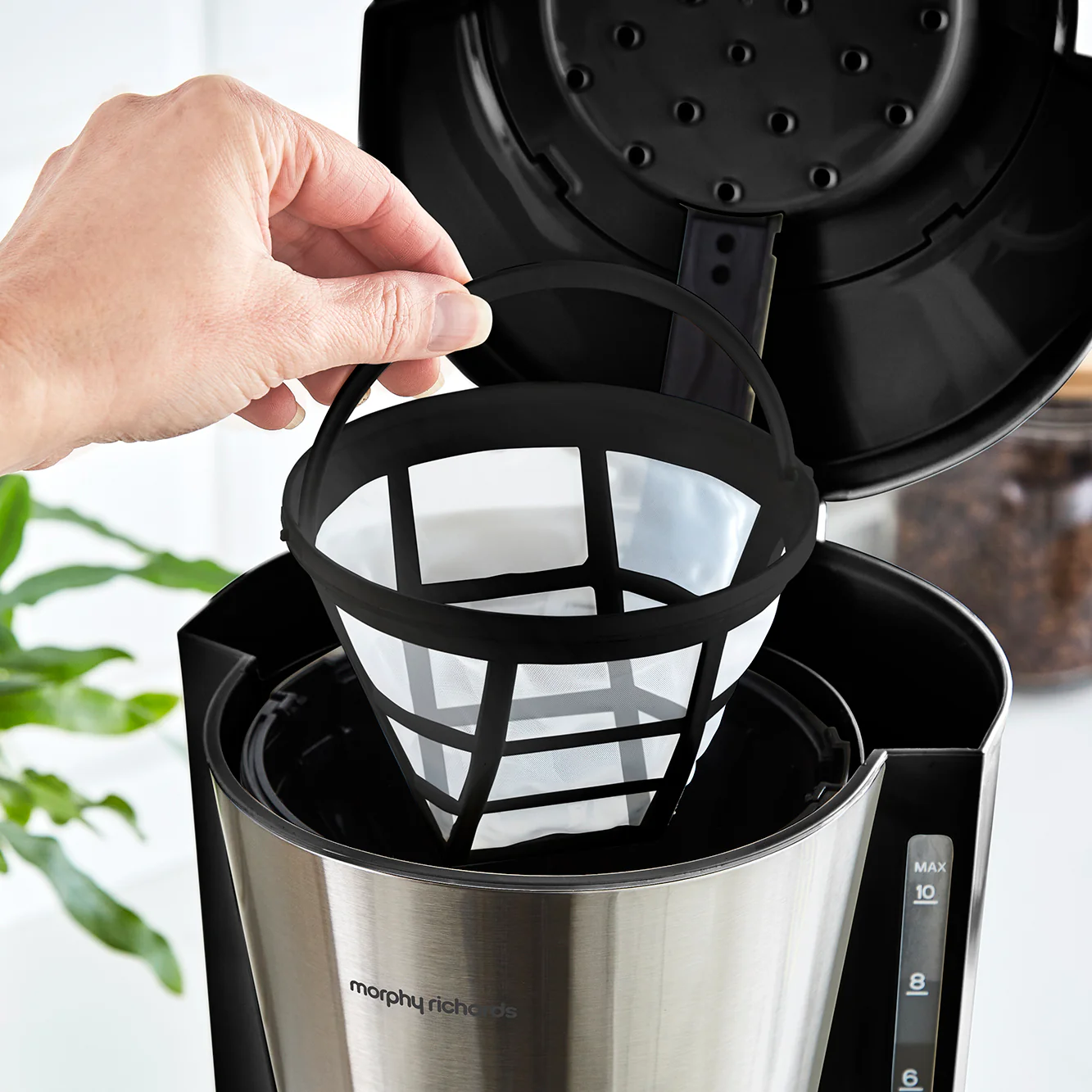Morphy Richards Equip Filter Coffee Machine Brushed Steel - Image 4