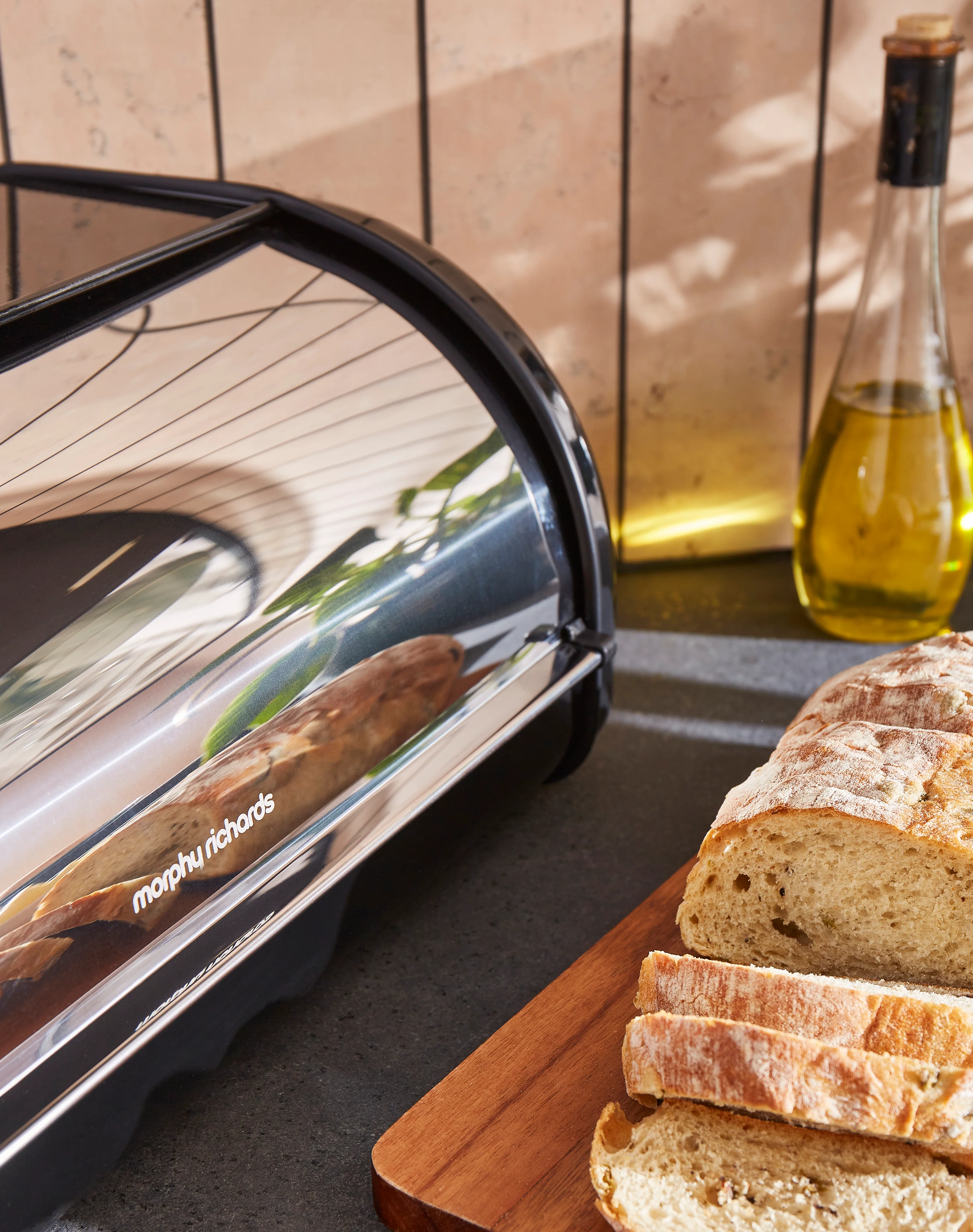 Morphy Richards Equip Large Roll Front Bread Bin - Black - Image 7