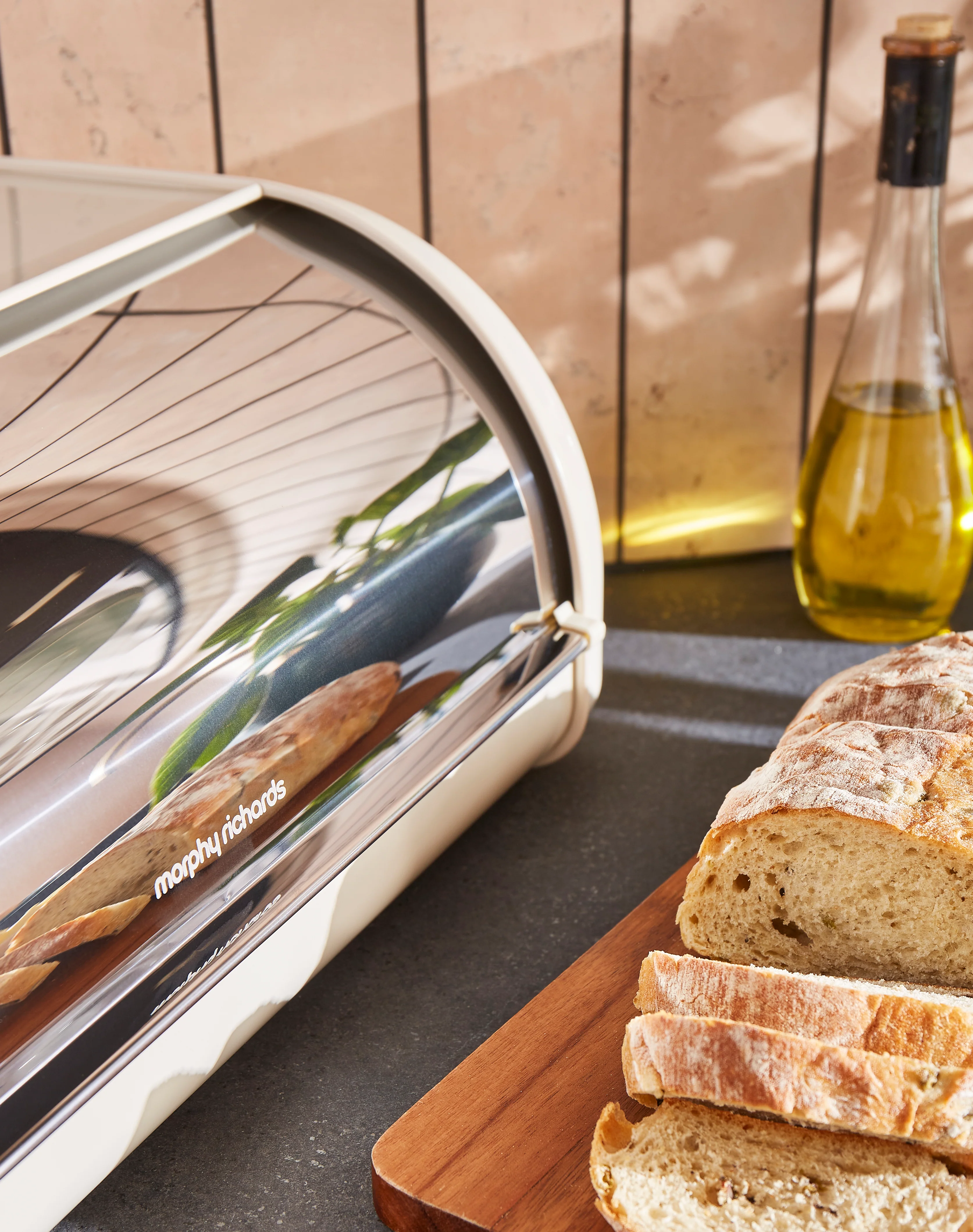Morphy Richards Equip Large Roll Front Bread Bin - Cream - Image 7