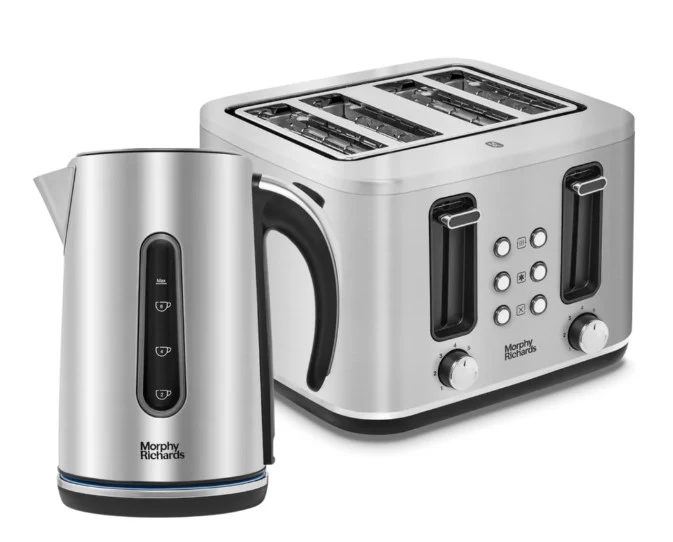Morphy Richards Motive Brushed Steel Kettle and Toaster Set