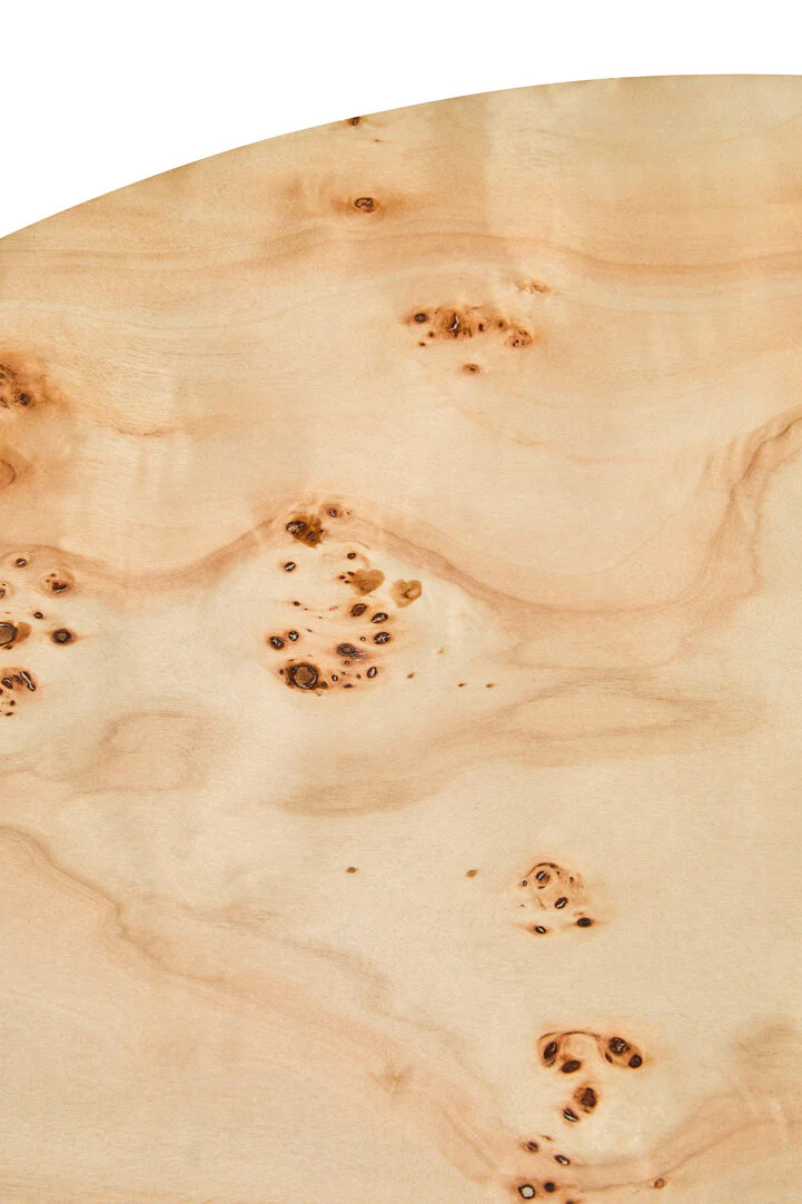 Mota Burl Wood Design Round Coffee Table - Image 5