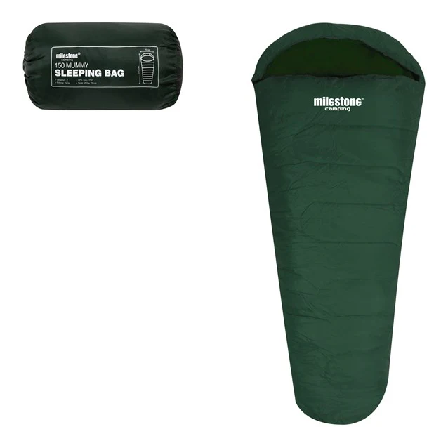 Mummy Sleeping Bag - Single - 2 Seasons - Green